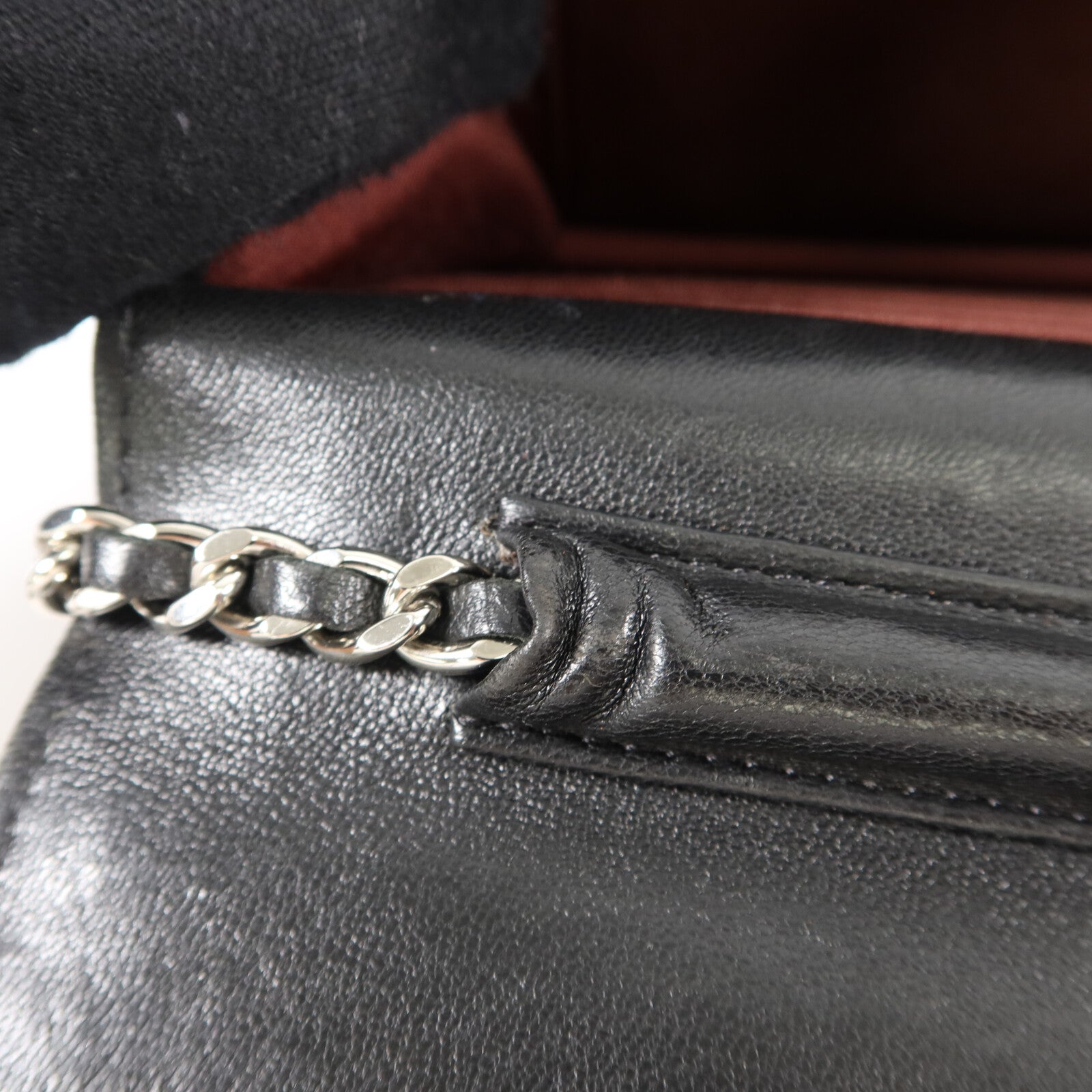 CHANEL 羊皮皮革WOC Wallet On Chain鏈帶肩背袋