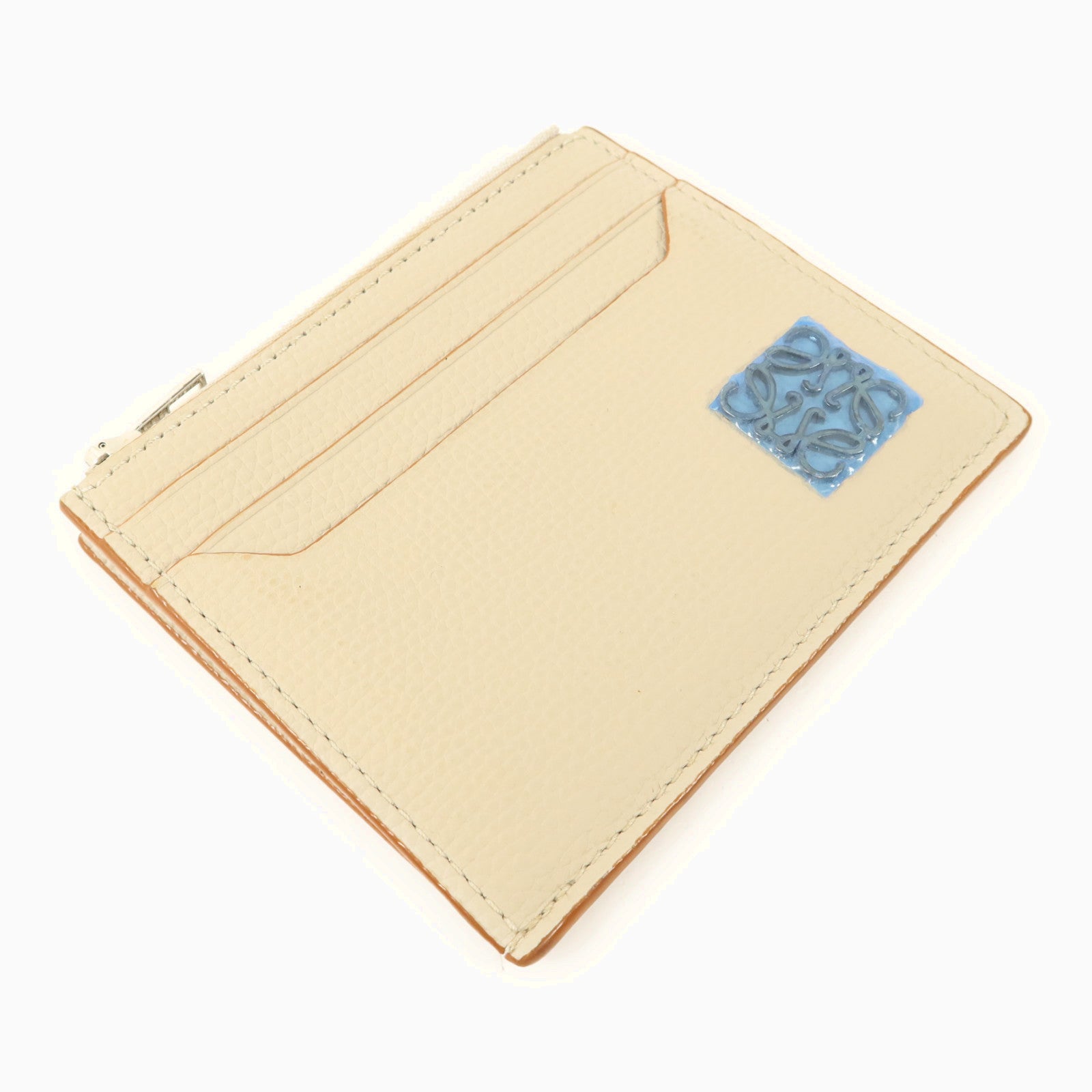 LOEWE 牛皮皮革Anagram Card Holder銀扣卡片套