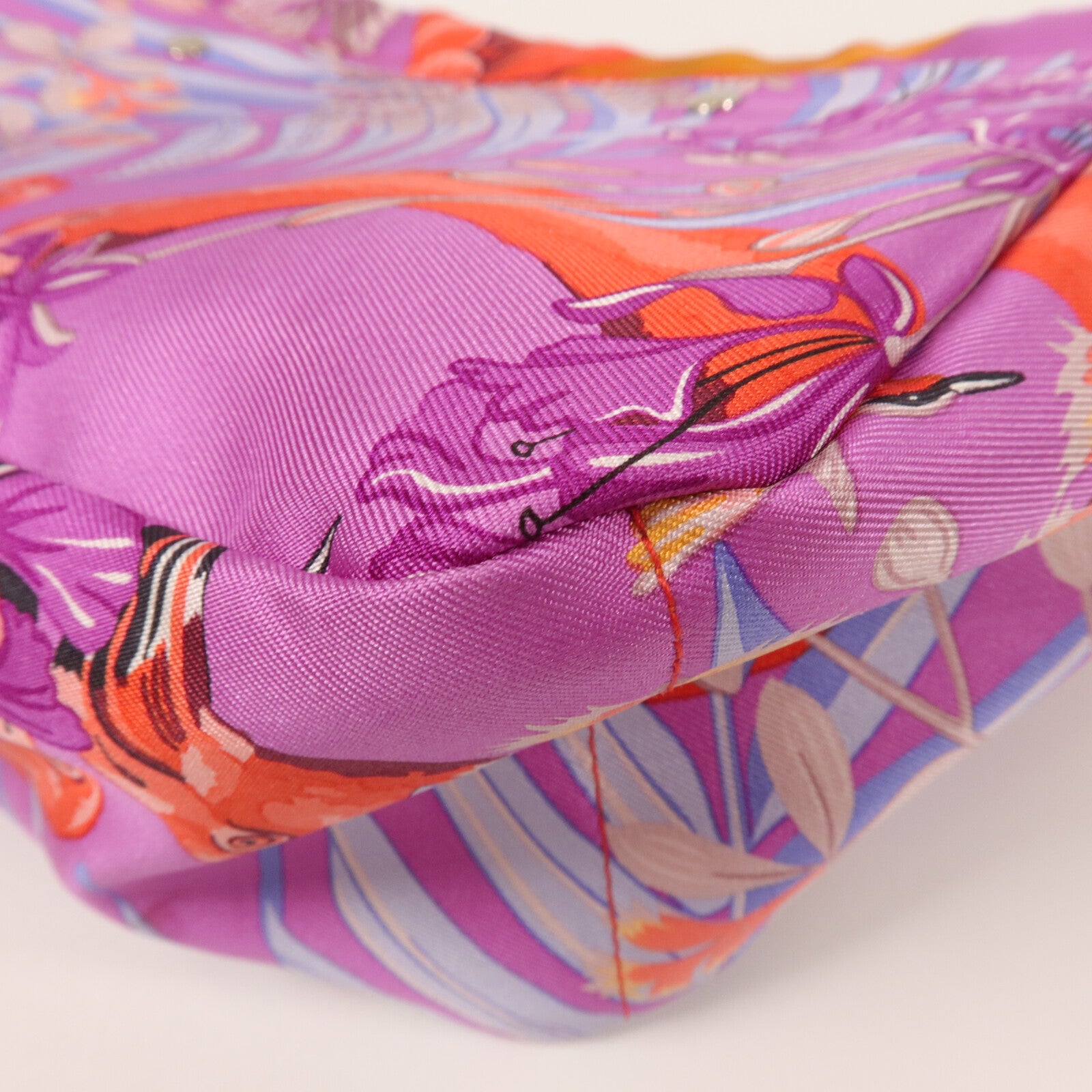 HERMES 絲質Trousse Fourbi手拿包