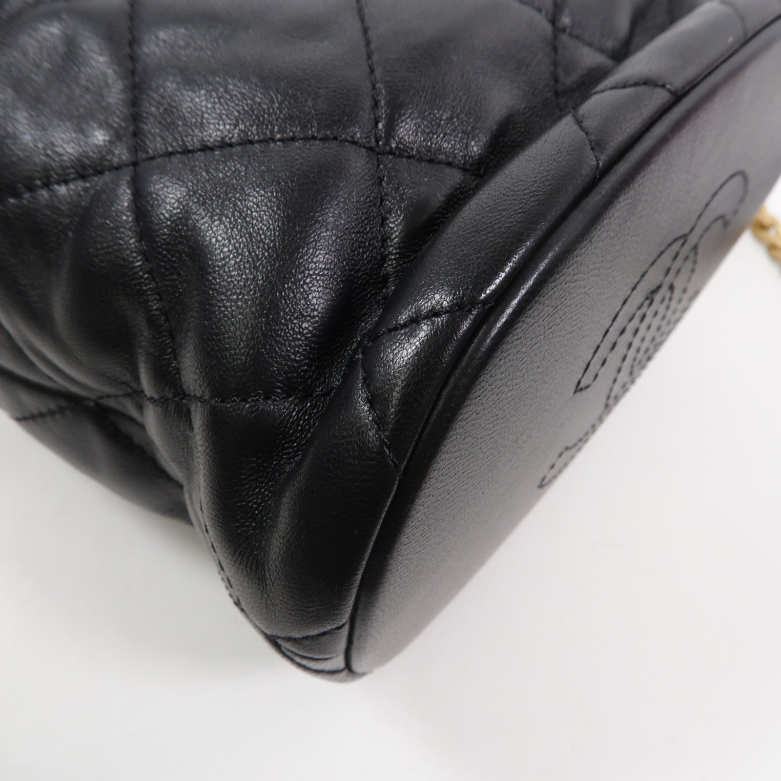 CHANEL 羊皮皮革Bucket Bag手挽肩背兩用袋