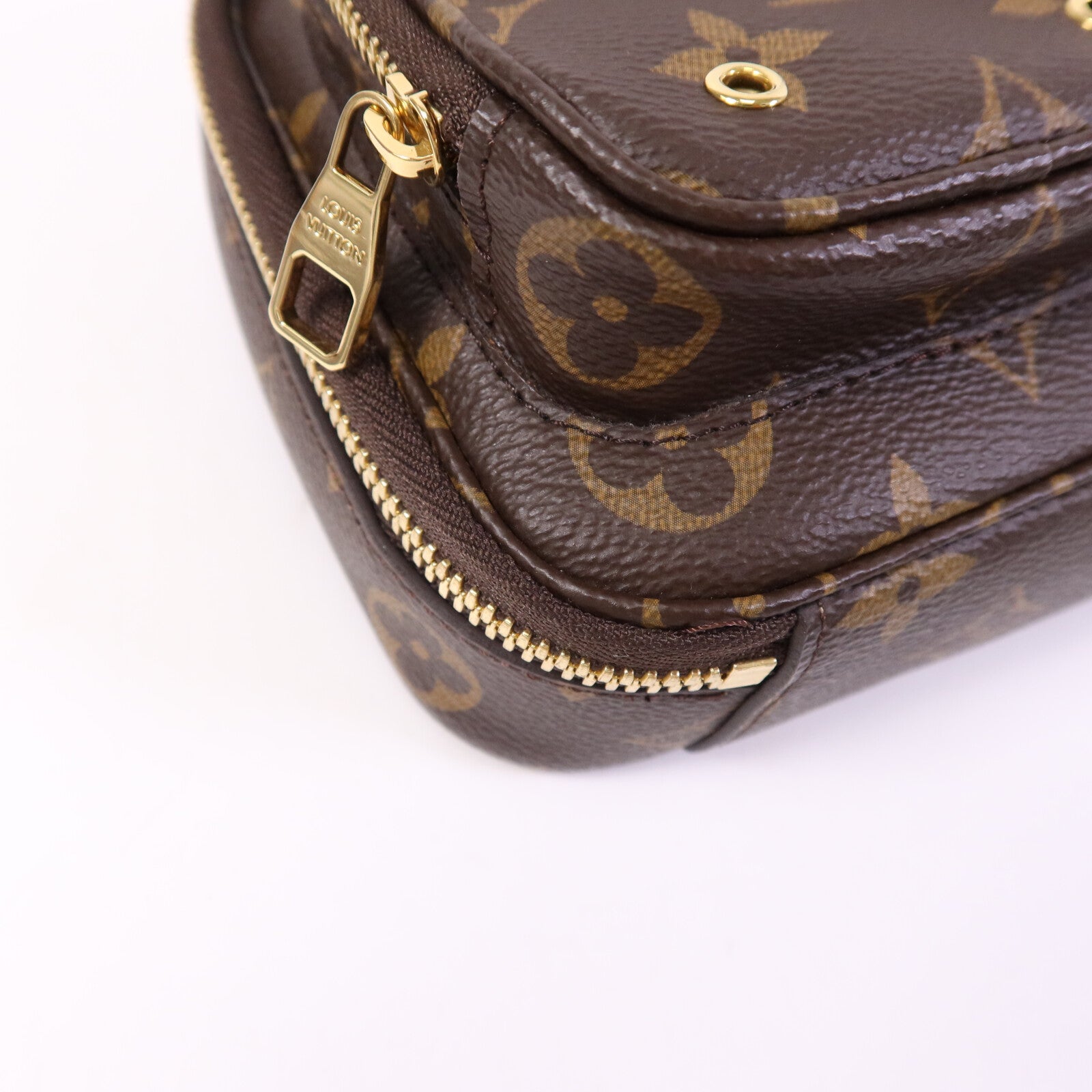 LOUIS VUITTON Monogram Utility金扣手挽肩背兩用袋棕色