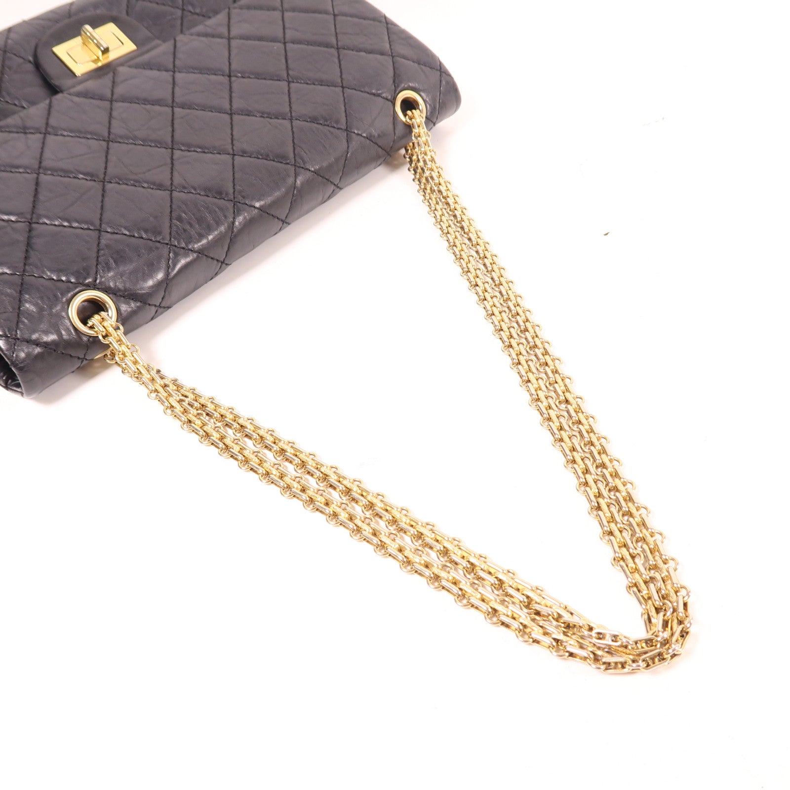 CHANEL 【激減優惠】牛皮皮革2.55鏈帶肩背袋