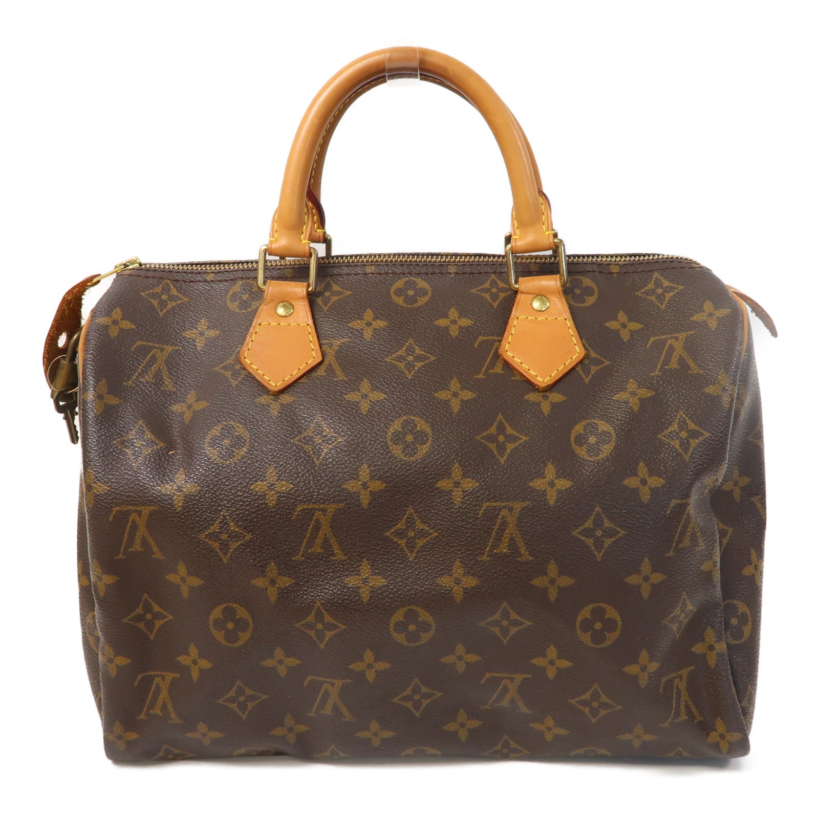 LOUIS VUITTON Monogram Speedy 30金扣手挽袋啡色
