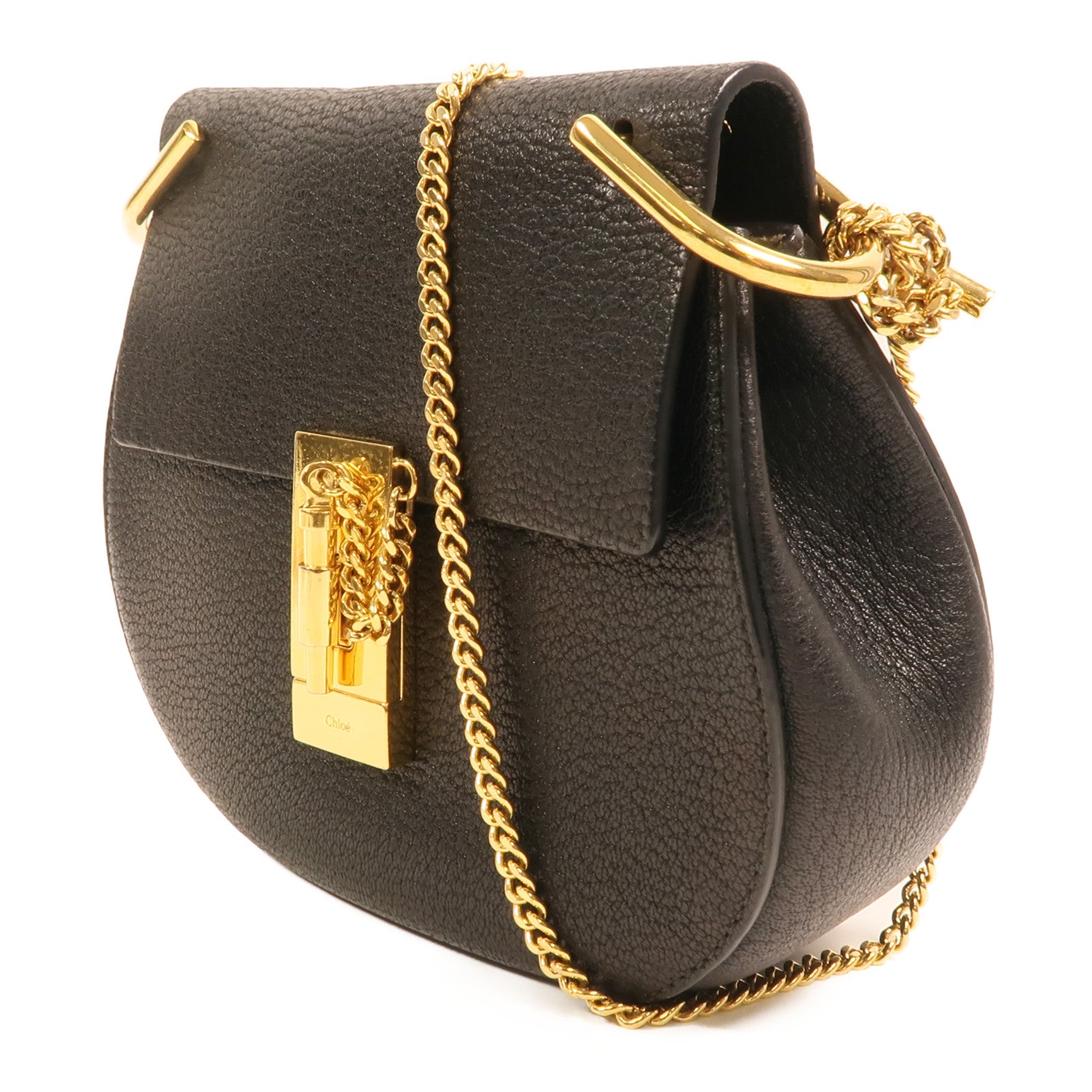 Chloe 牛皮皮革Drew Bag金扣鏈帶肩背袋