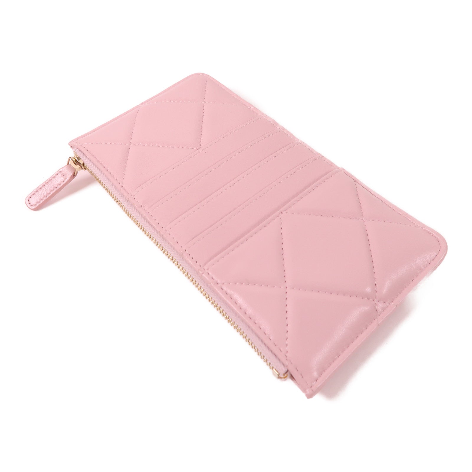 CHANEL 羊皮皮革C19 Phone And Card Case金扣手拿包