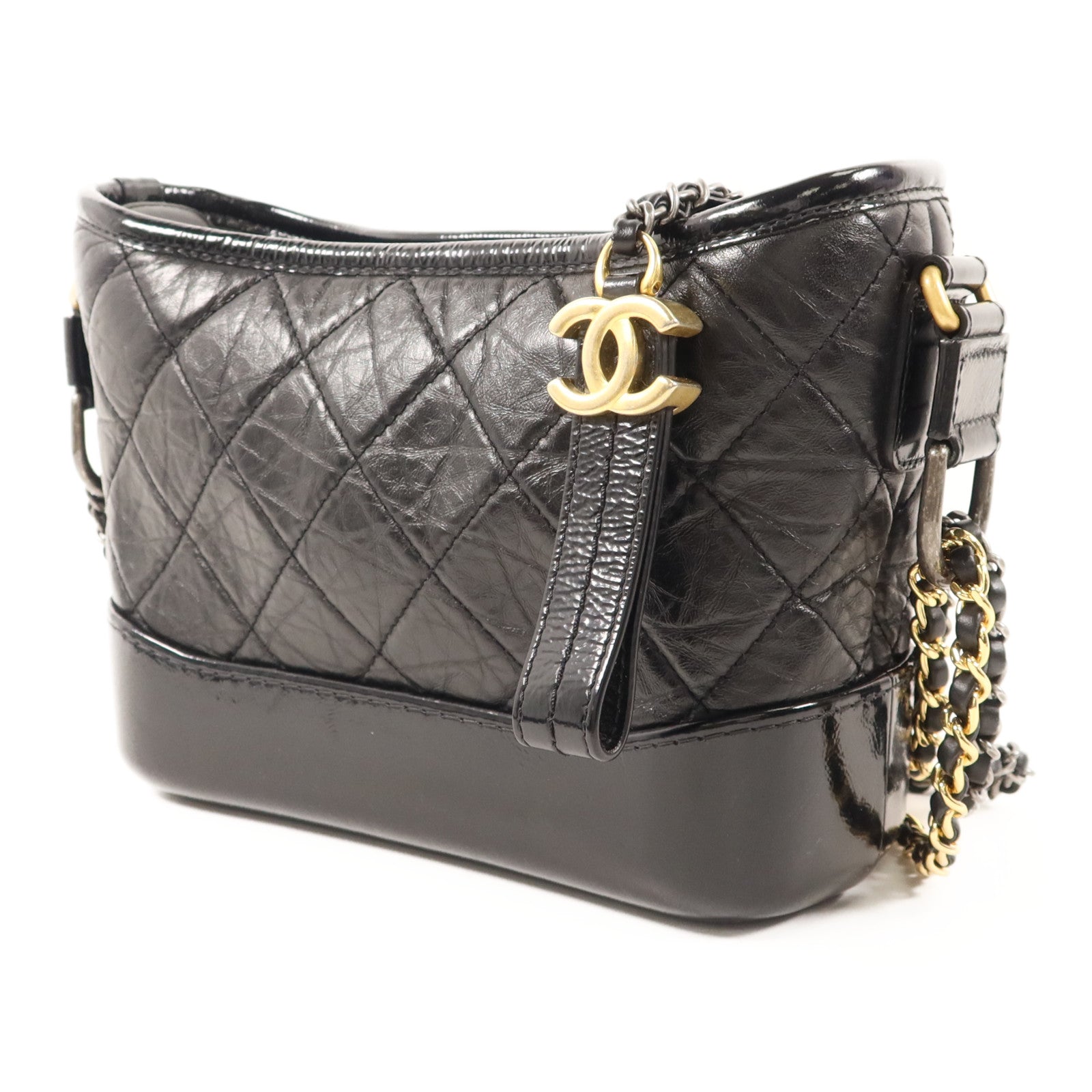 CHANEL 牛皮皮革Gabrielle Small鏈帶肩背袋