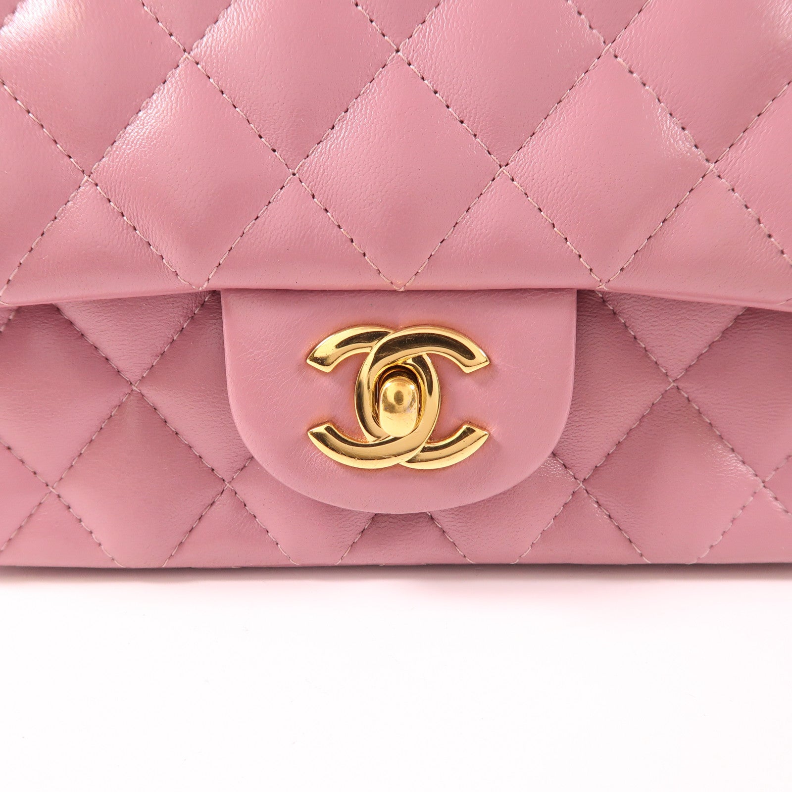 CHANEL 羊皮皮革Mini Classic金扣鏈帶肩背袋