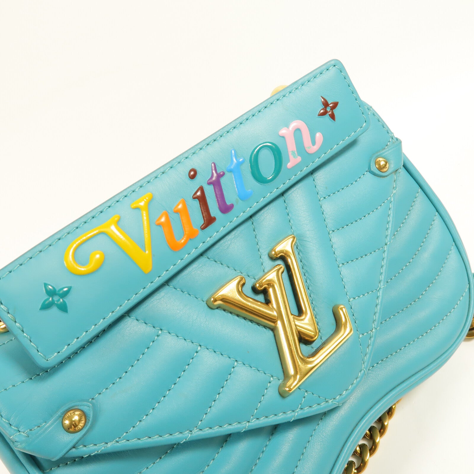 LOUIS VUITTON 牛皮皮革New Wave Chain Bag PM鏈帶手挽肩背兩用袋