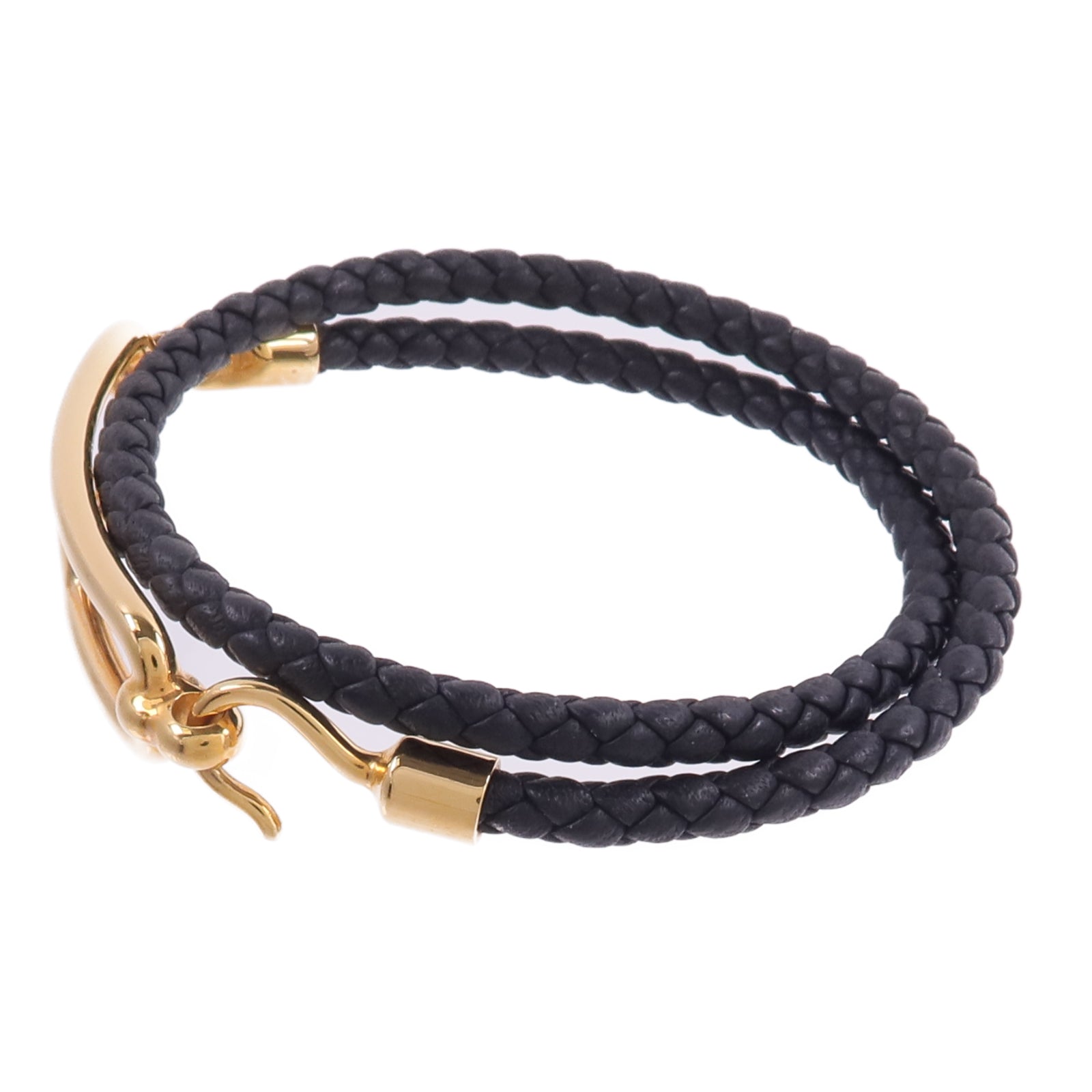 HERMES Swift皮革Roulis Double Tour Bracelet手帶Noir