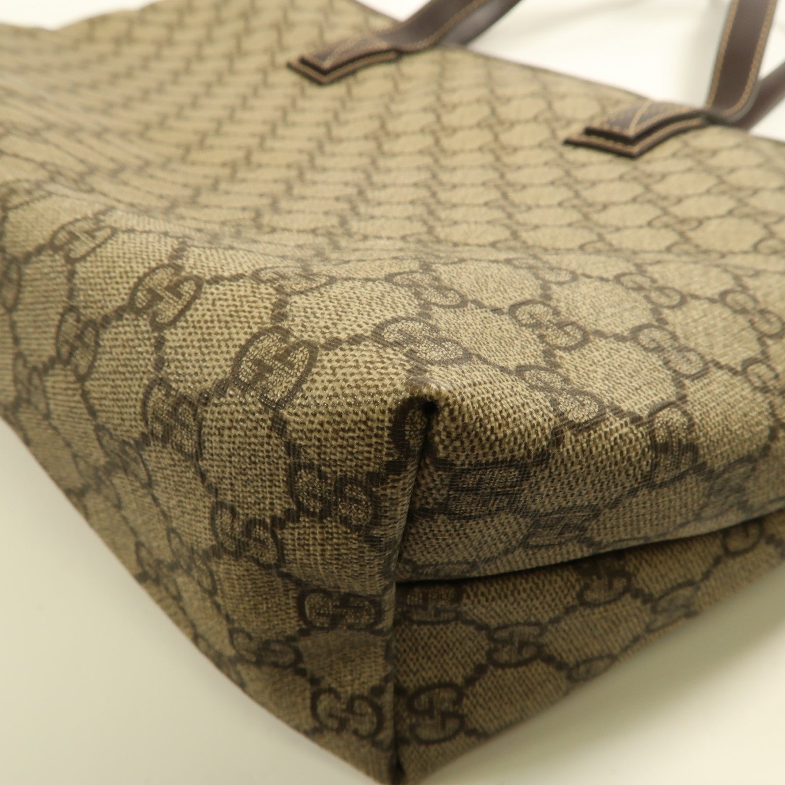 GUCCI 塗層帆布Shoulder Tote銀扣肩背袋/手挽袋