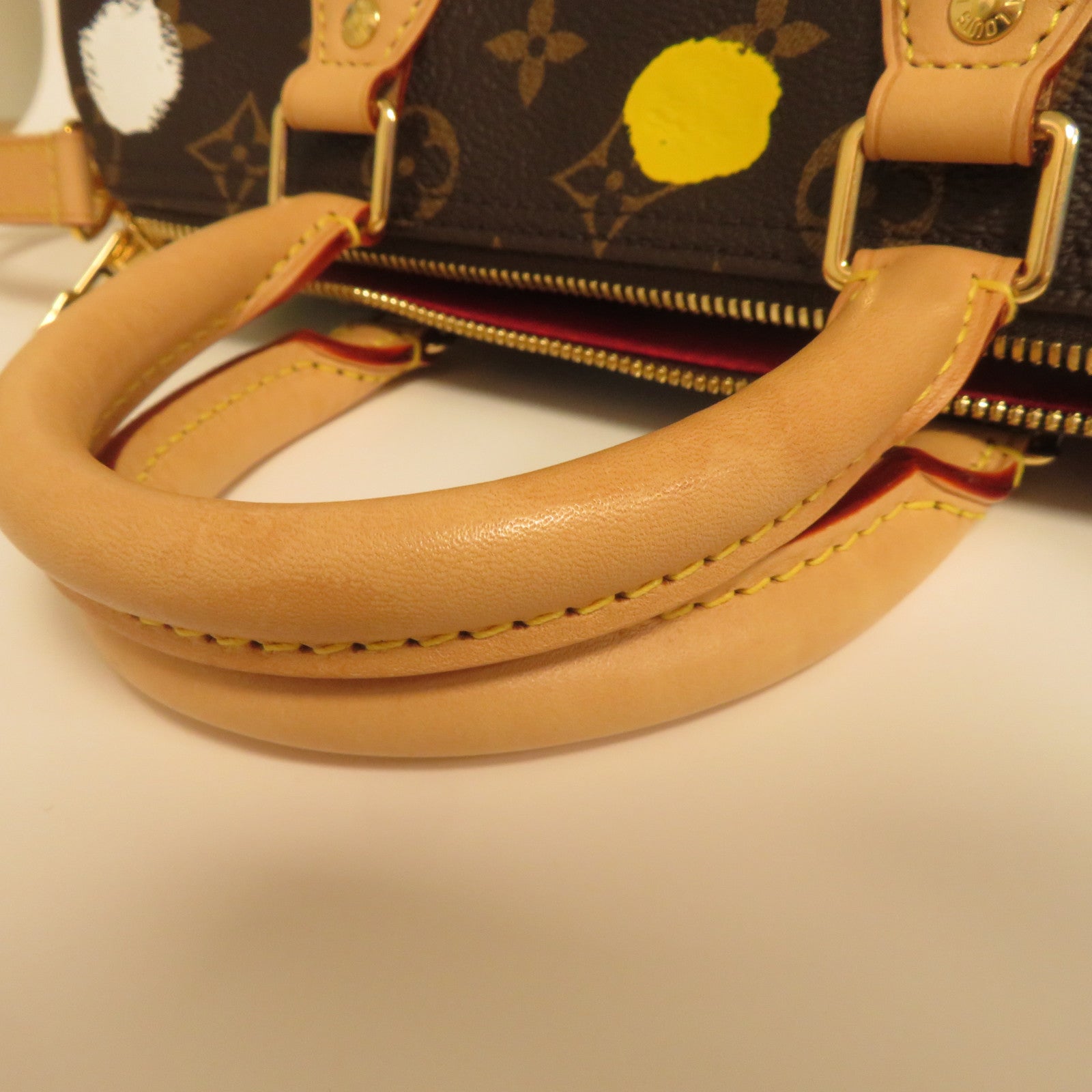 LOUIS VUITTON Monogram YK X LV Speedy Bandouliere 25金扣手挽肩背兩用袋啡色