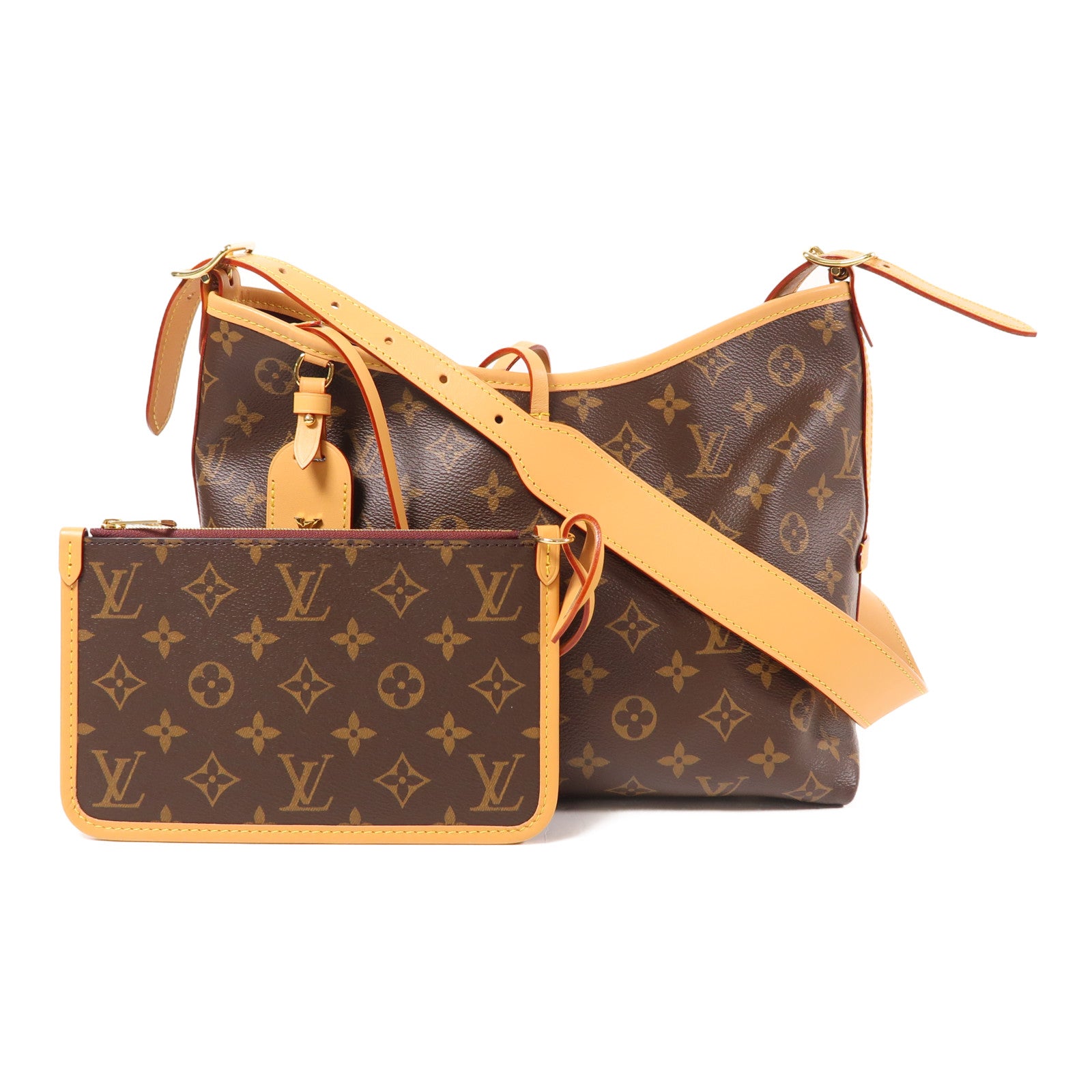 LOUIS VUITTON Monogram Carry All PM金扣肩背袋