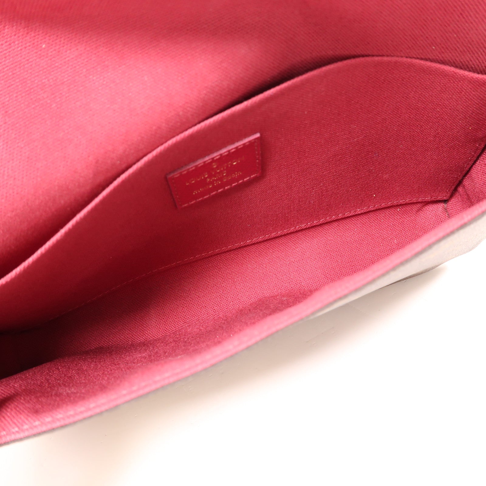LOUIS VUITTON Monogram Pochette Felicie金扣鏈帶肩背袋棕色