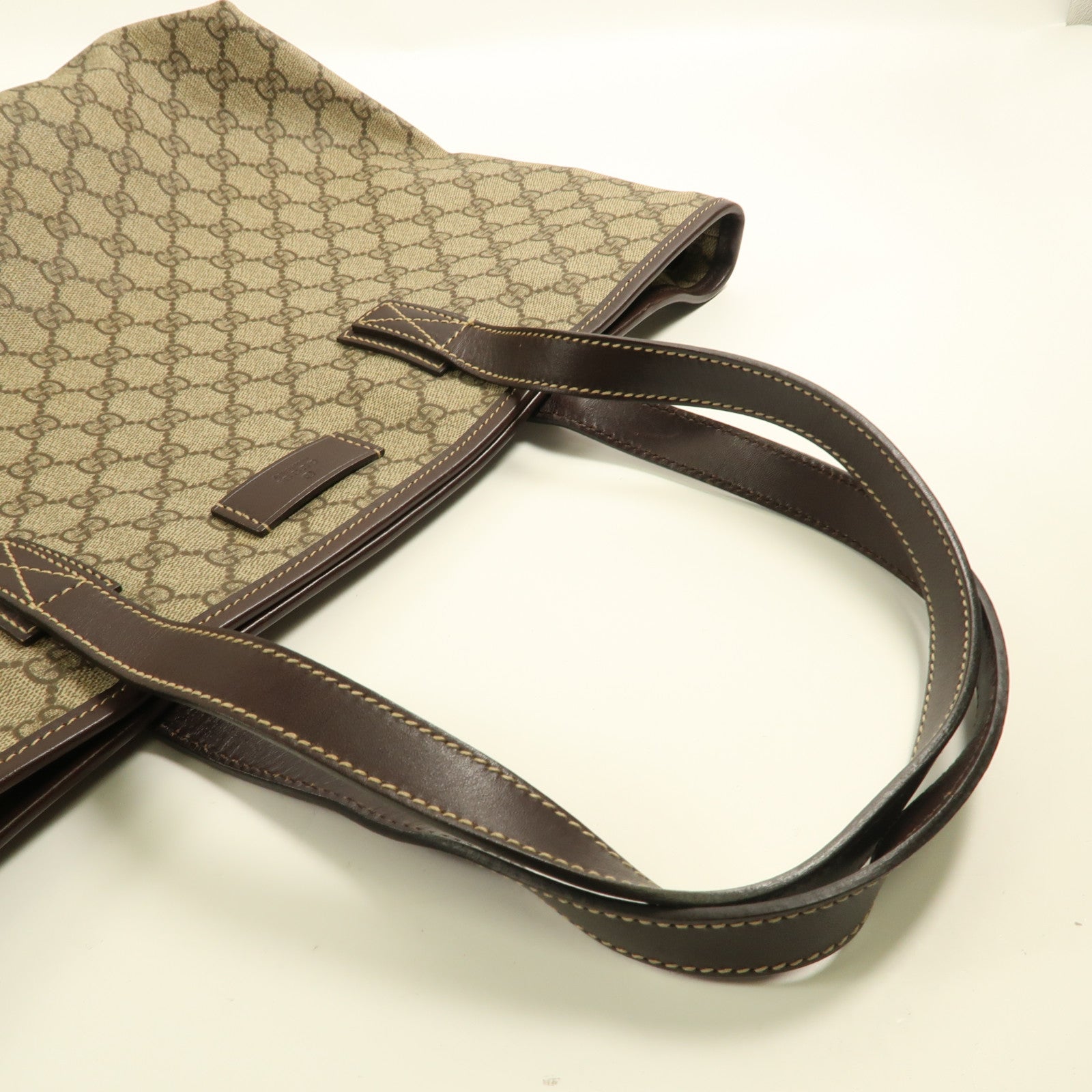GUCCI 塗層帆布Shoulder Tote銀扣肩背袋/手挽袋