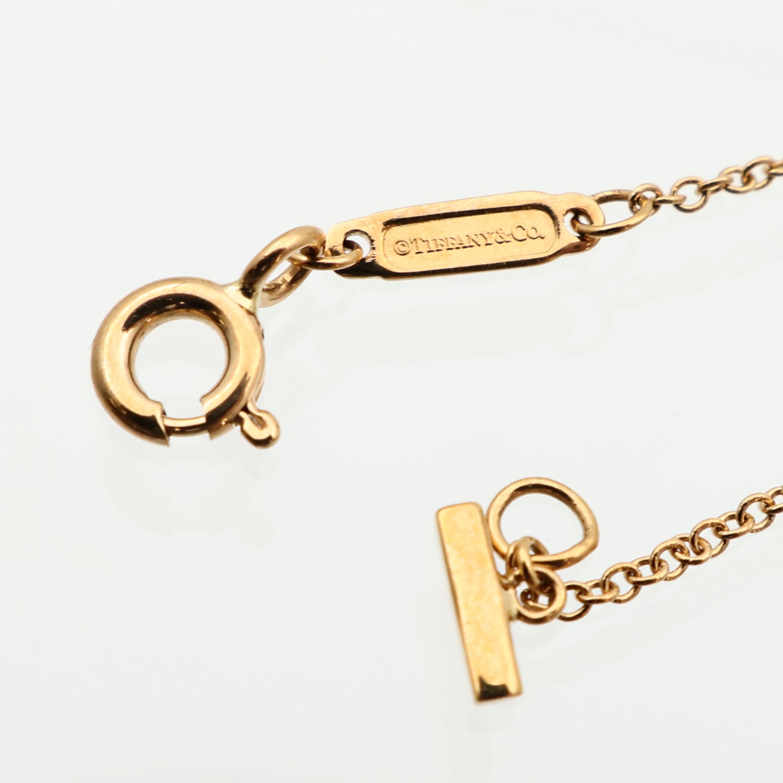 TIFFANY＆CO 18K玫瑰金T-Smile Necklace項鏈