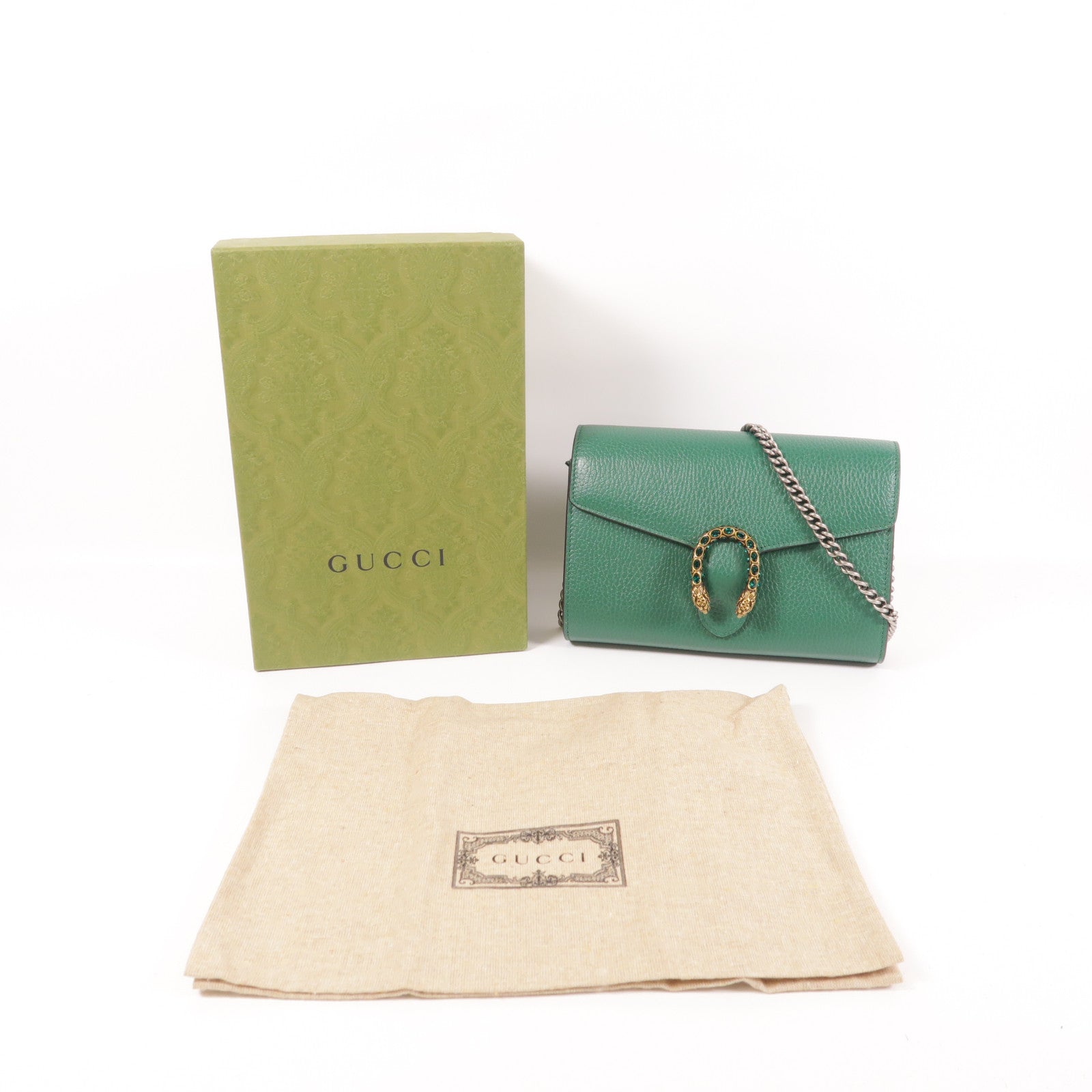 GUCCI 牛皮皮革Dionysus鏈帶肩背袋