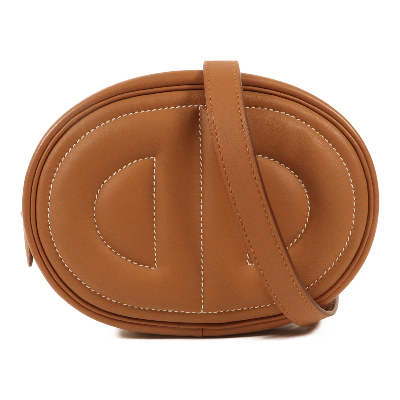 HERMES Swift皮革In The Loop Belt Bag銀扣肩背袋Gold