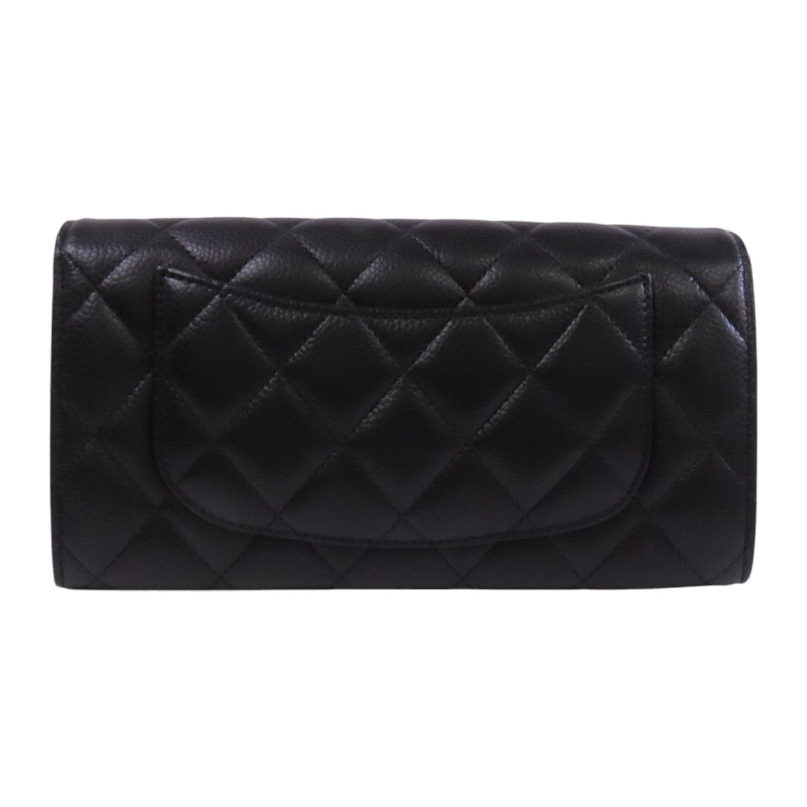 CHANEL 牛皮皮革Long Wallet金扣長錢包