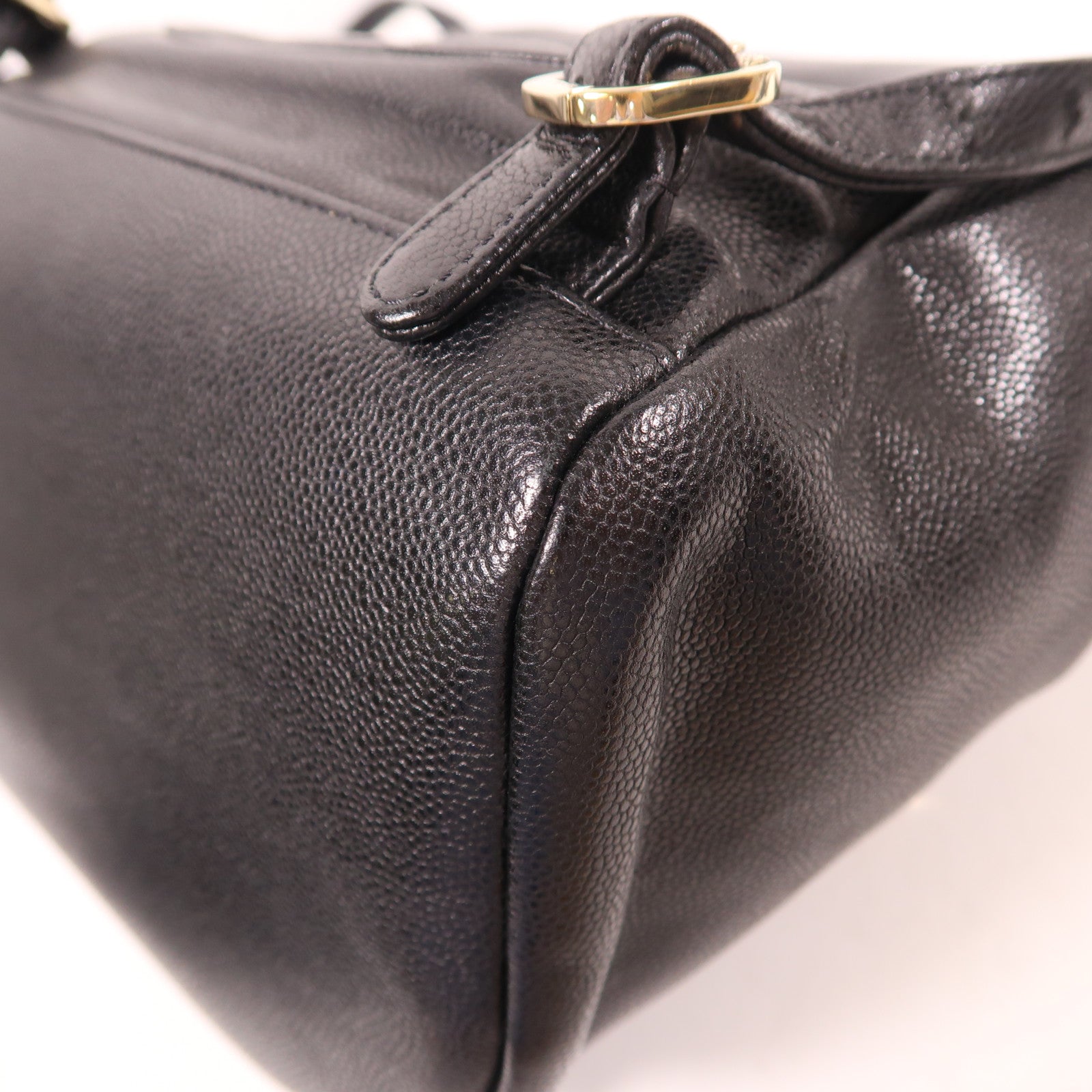 CHANEL 牛皮皮革Backpack金扣背包