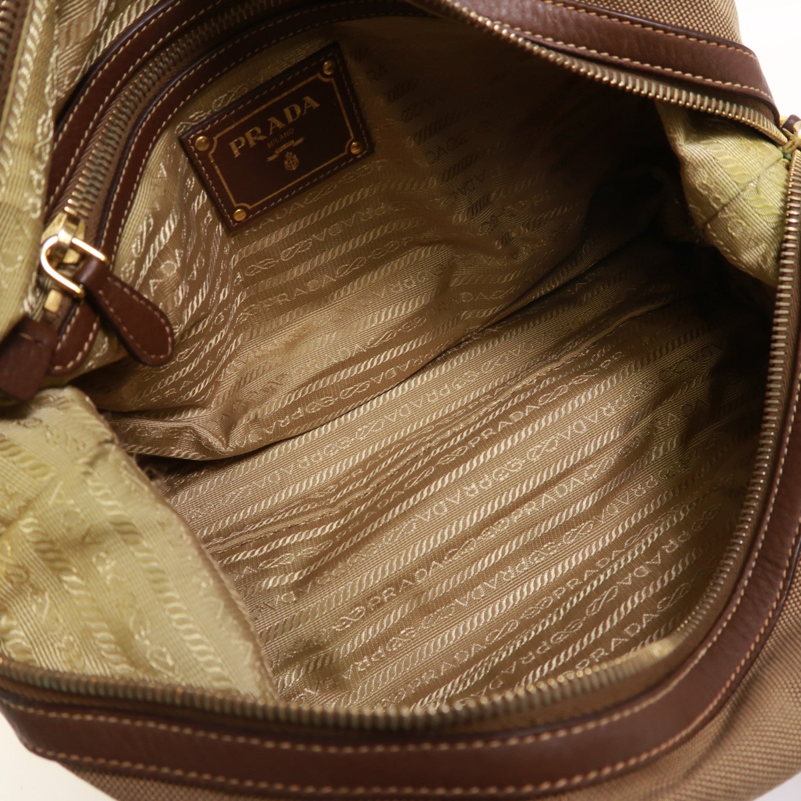 PRADA 帆布Shoulder Bag金扣肩背袋