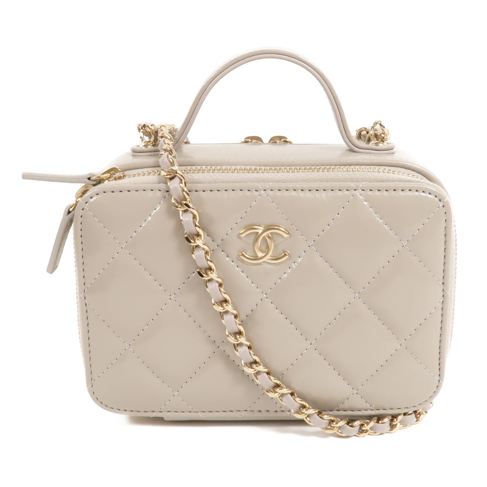 CHANEL 羊皮皮革Top Handle Vanity Case手挽肩背兩用袋