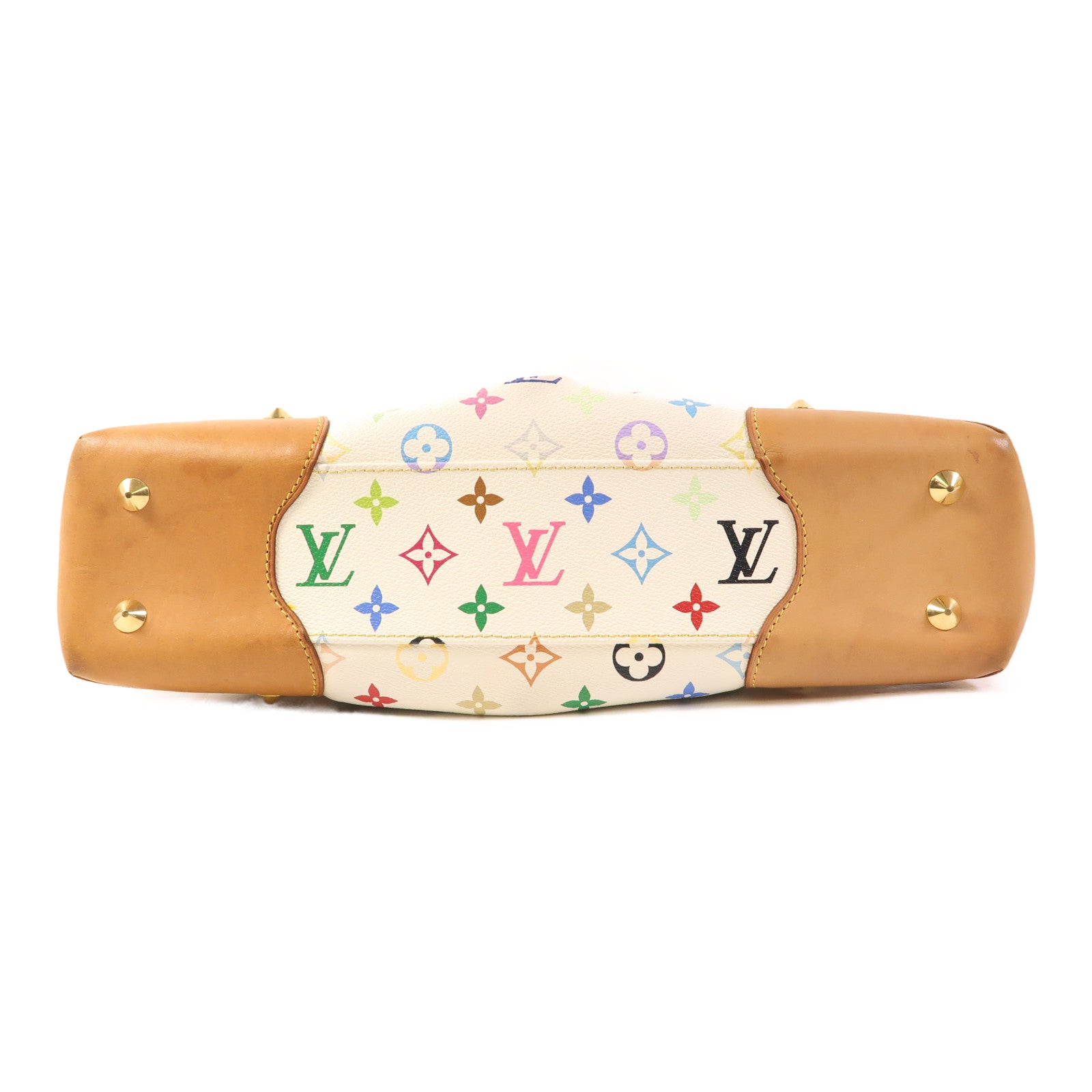 LOUIS VUITTON LV GHW Judy MM 2 Way Bag M40255 Monogram Multicolore White
