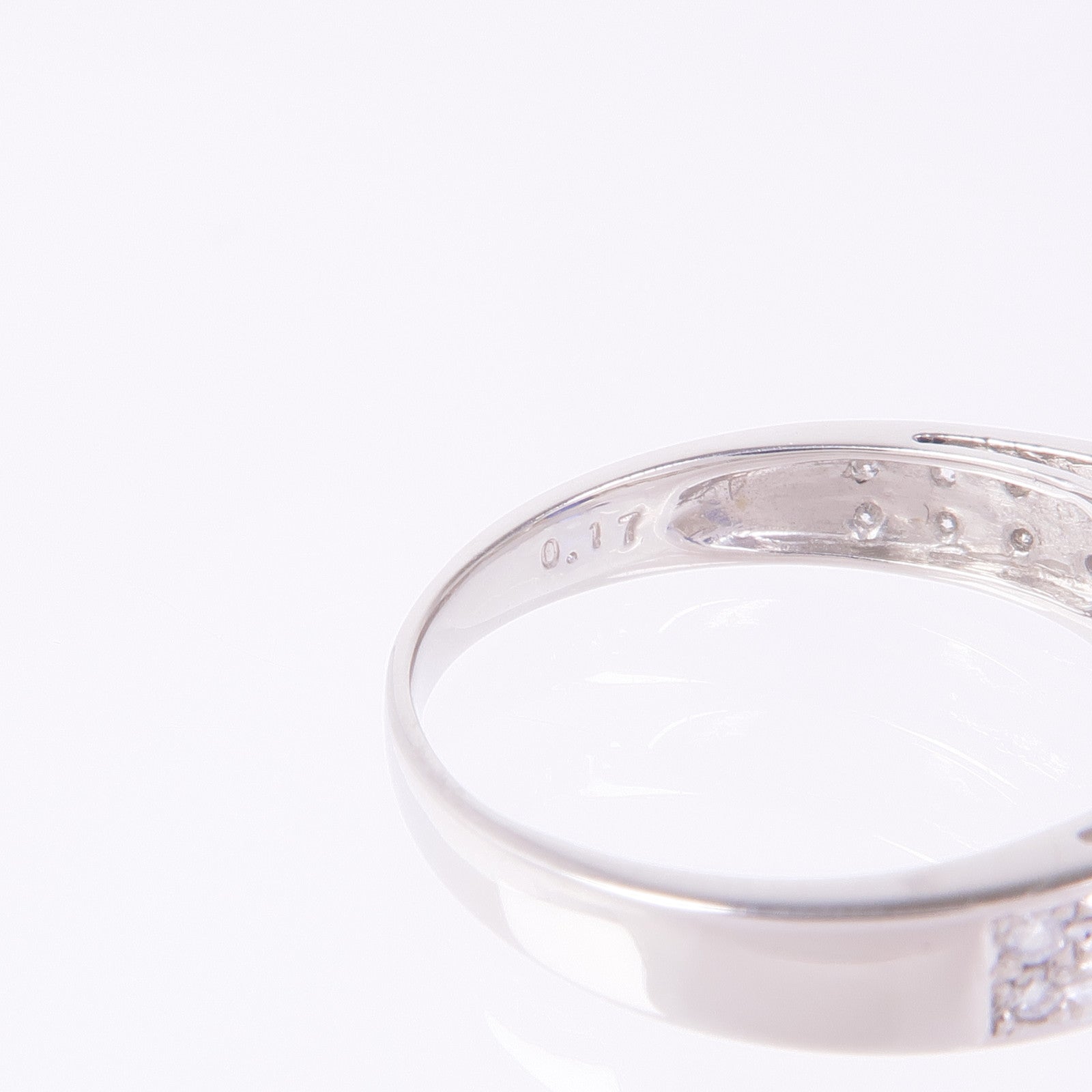 JEWELRY 【激減優惠】PT900鉑金Sapphire Diamond Ring藍寶石/鑽石戒指US#6