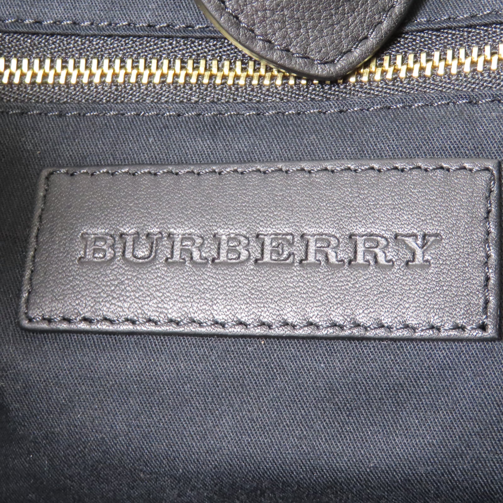 BURBERRY 牛皮皮革Small Canterbury Tote金扣肩背袋/手挽袋黑色