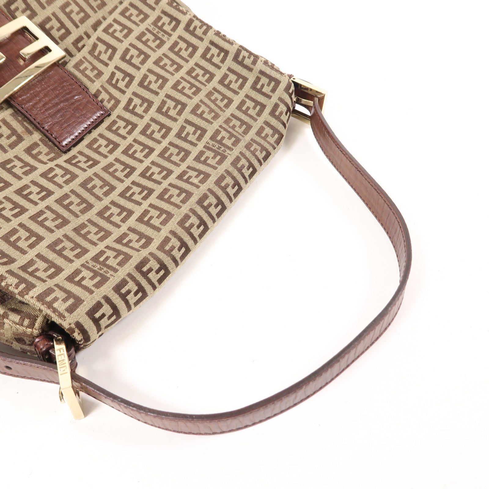 FENDI 帆布Shoulder Bag金扣肩背袋