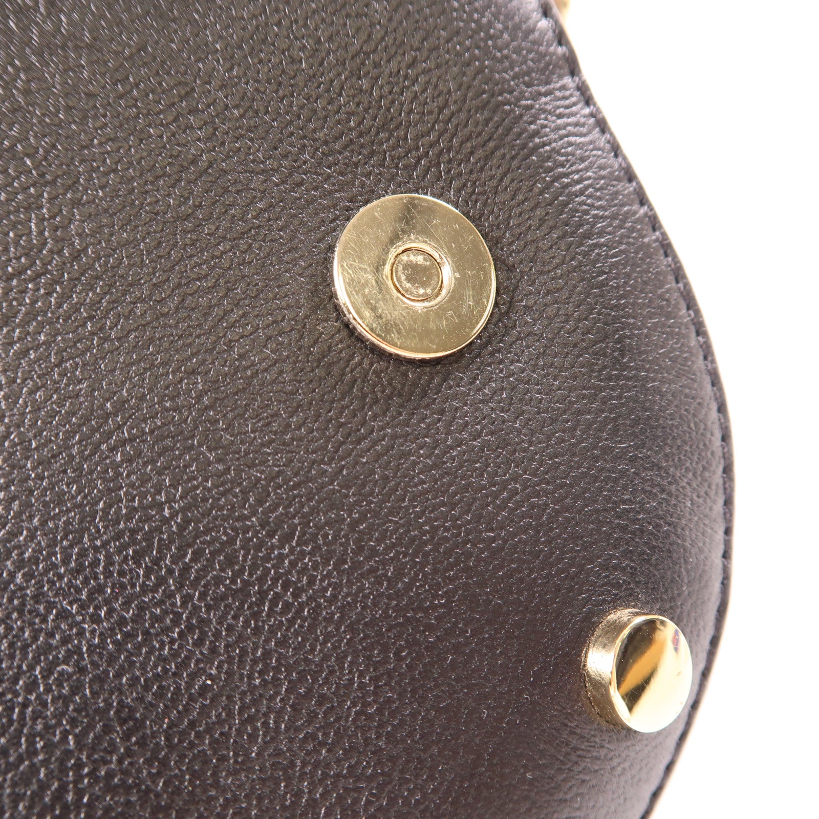 SEE BY CHLOE 牛皮皮革Shoulder Bag銀扣/金扣手挽肩背兩用袋黑色