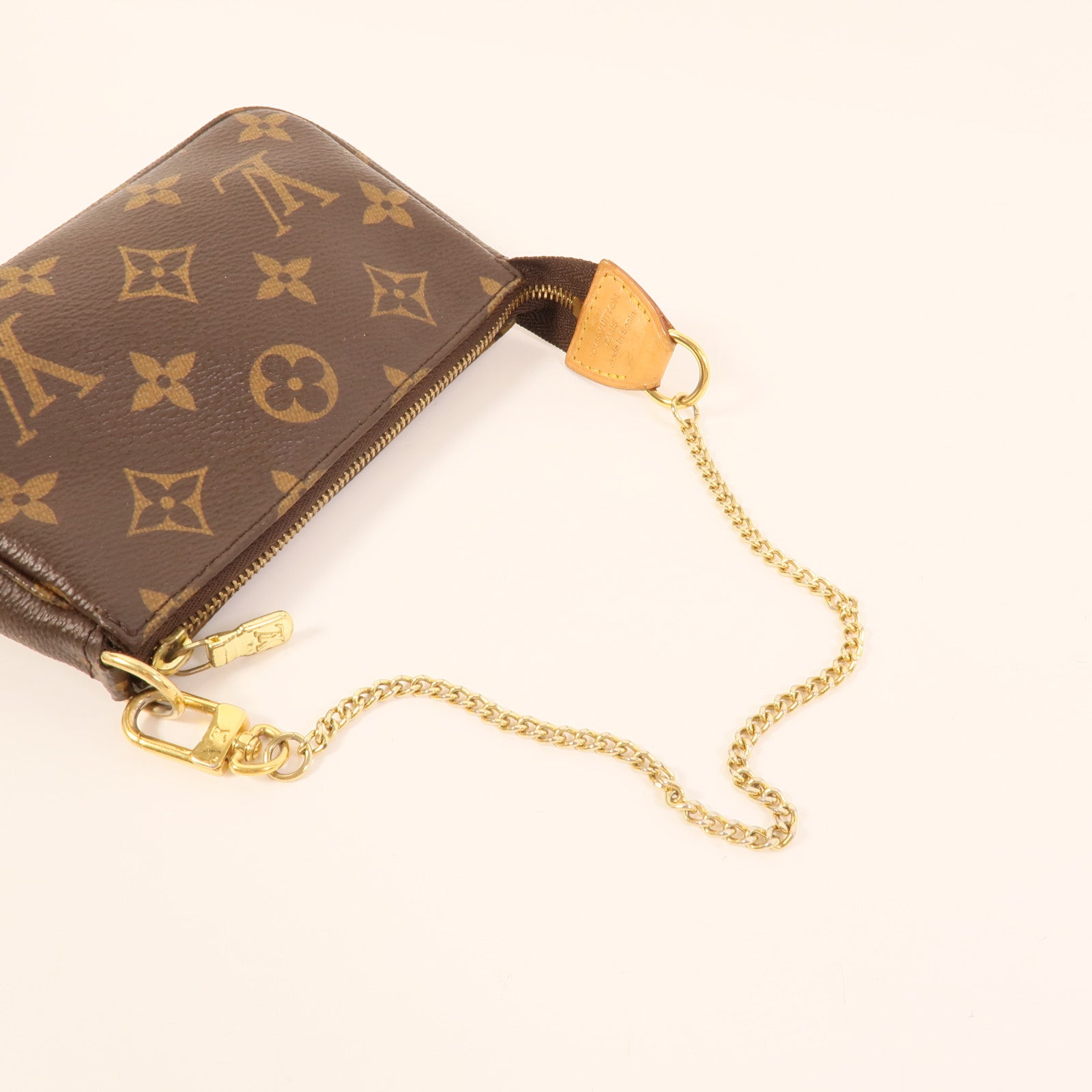 LOUIS VUITTON Monogram Mini Pochette Accessoires金扣手挽袋