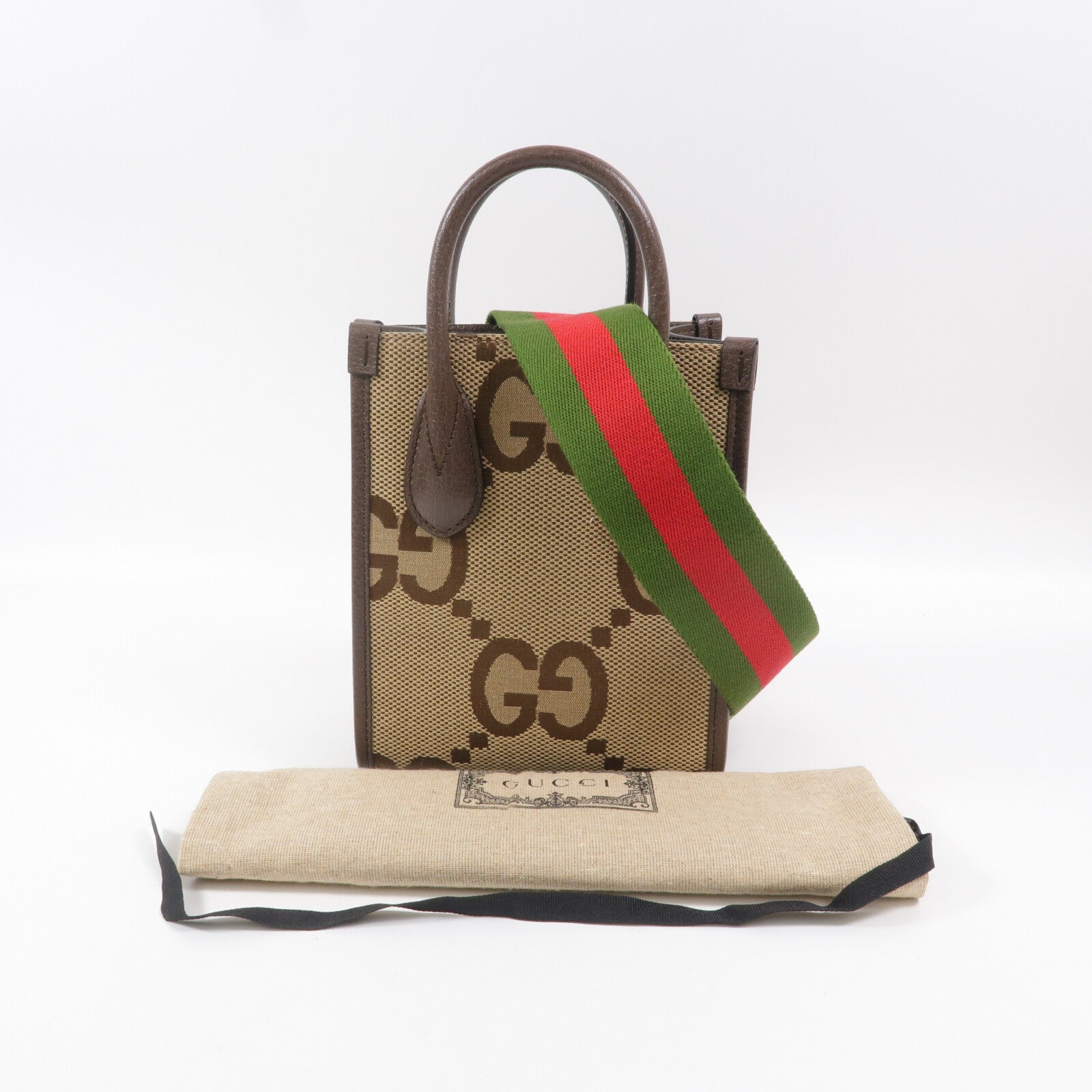 GUCCI 帆布Jumbo GG手挽肩背兩用袋