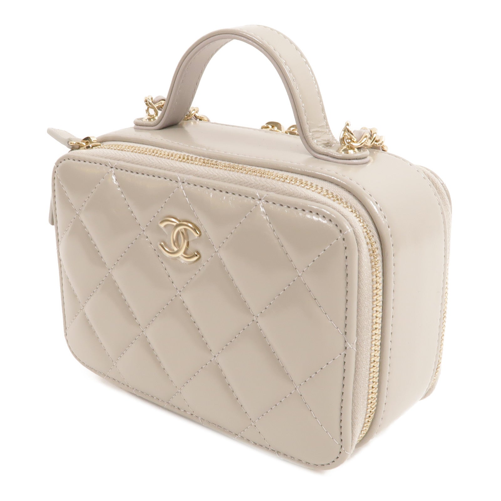 CHANEL 羊皮皮革Top Handle Vanity Case手挽肩背兩用袋