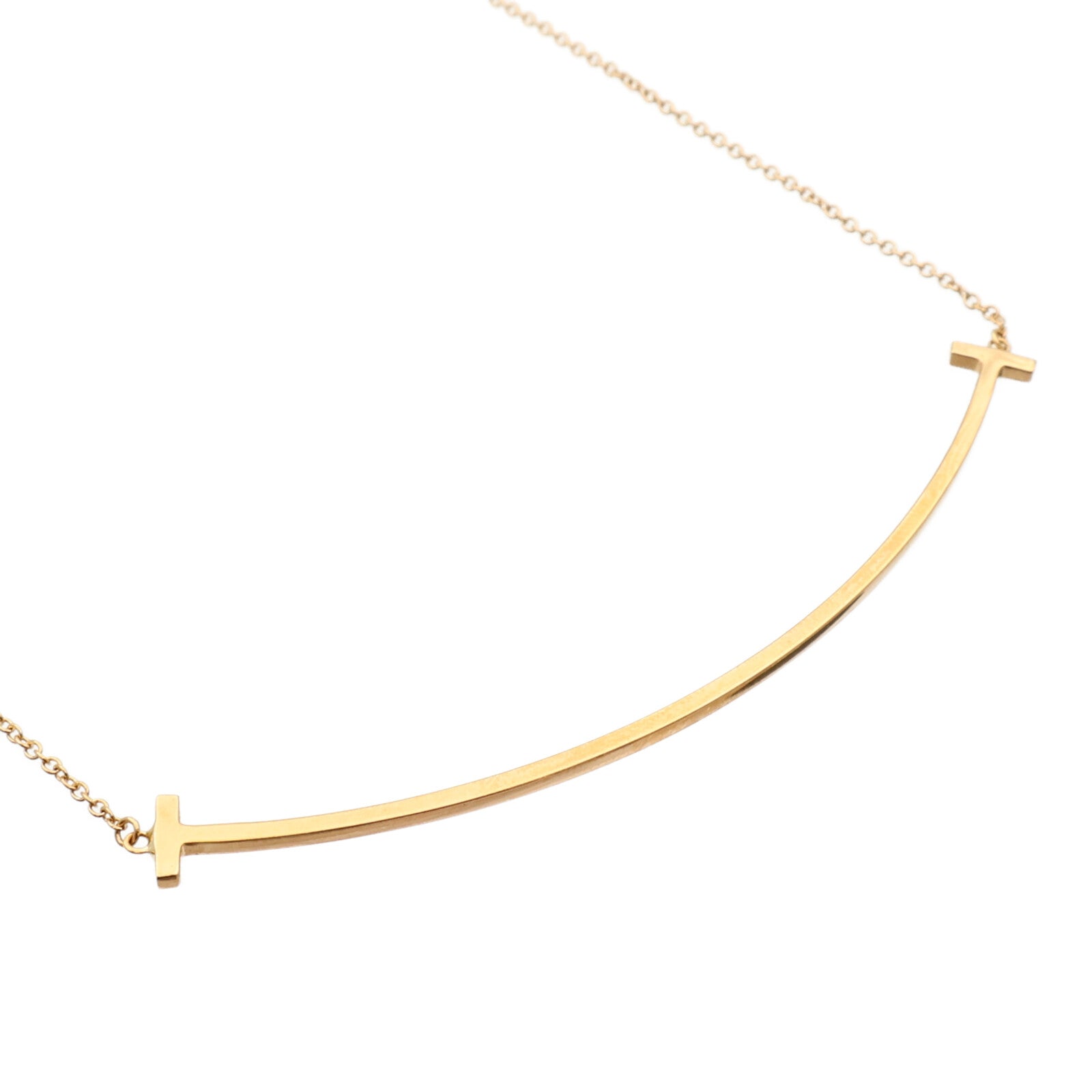 TIFFANY＆CO 18K玫瑰金T-Smile Necklace項鏈