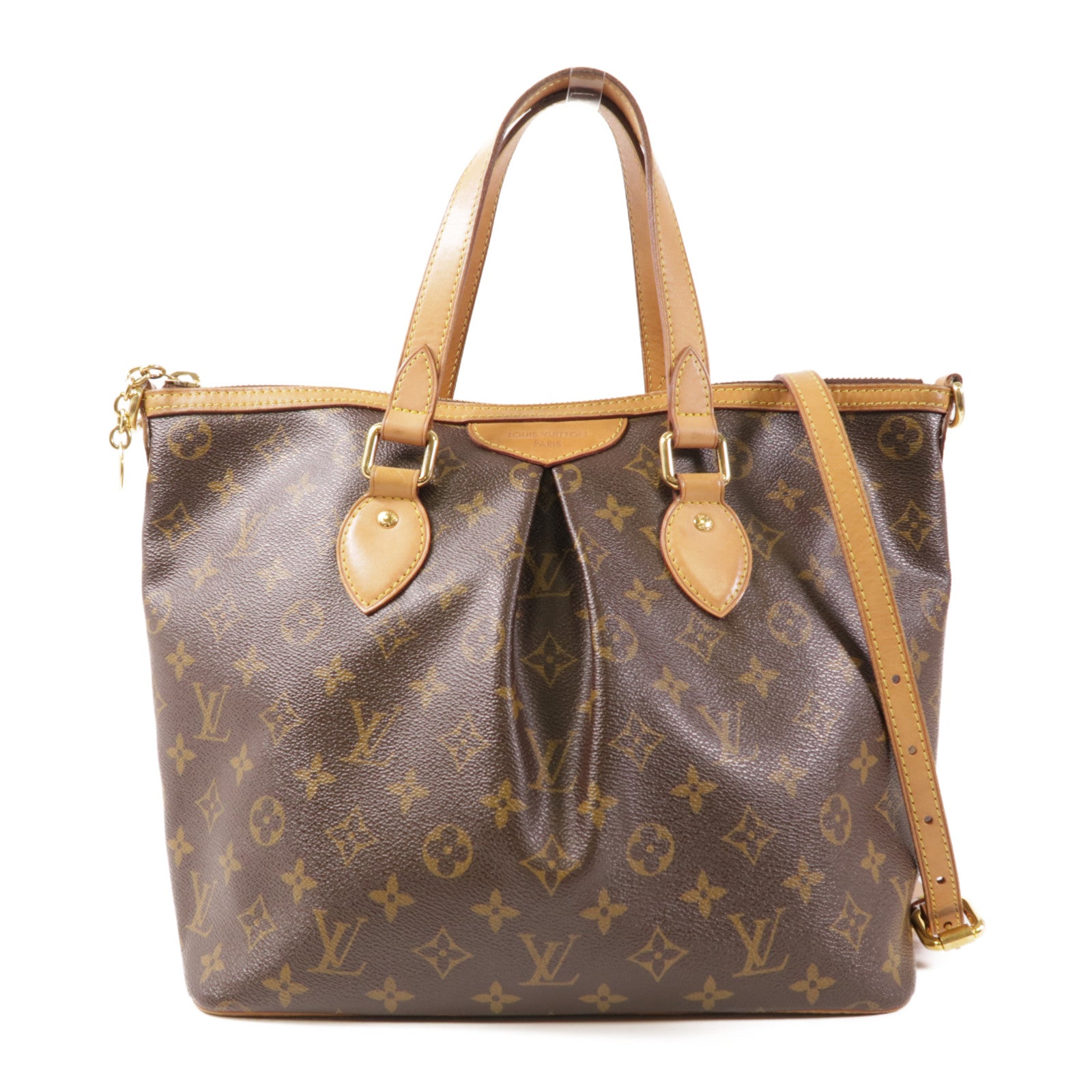 LOUIS VUITTON LV GHW Palermo PM 2 Way Shoulder Bag M40145 Monogram Brown