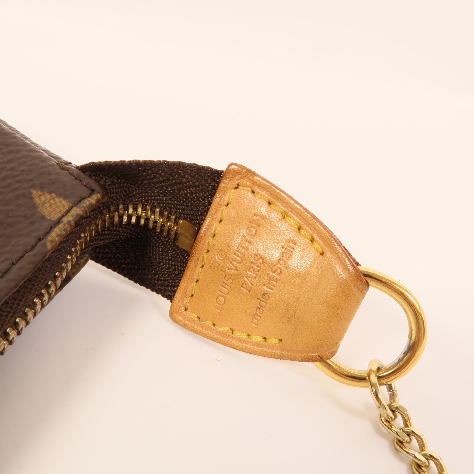 LOUIS VUITTON Monogram Mini Pochette Accessoires金扣手挽袋