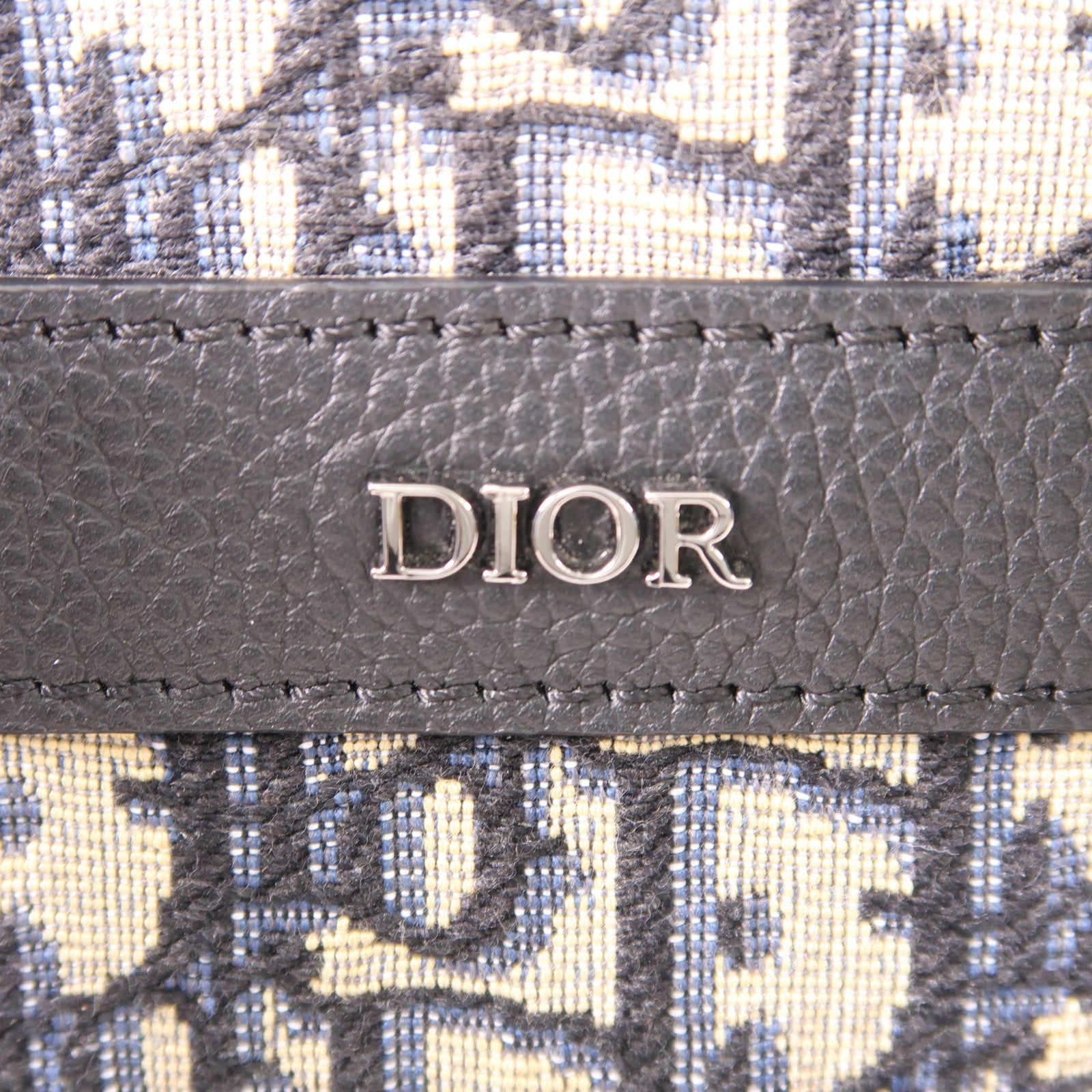 Dior 帆布Saddle 2 Way Bag銀扣手挽肩背兩用袋
