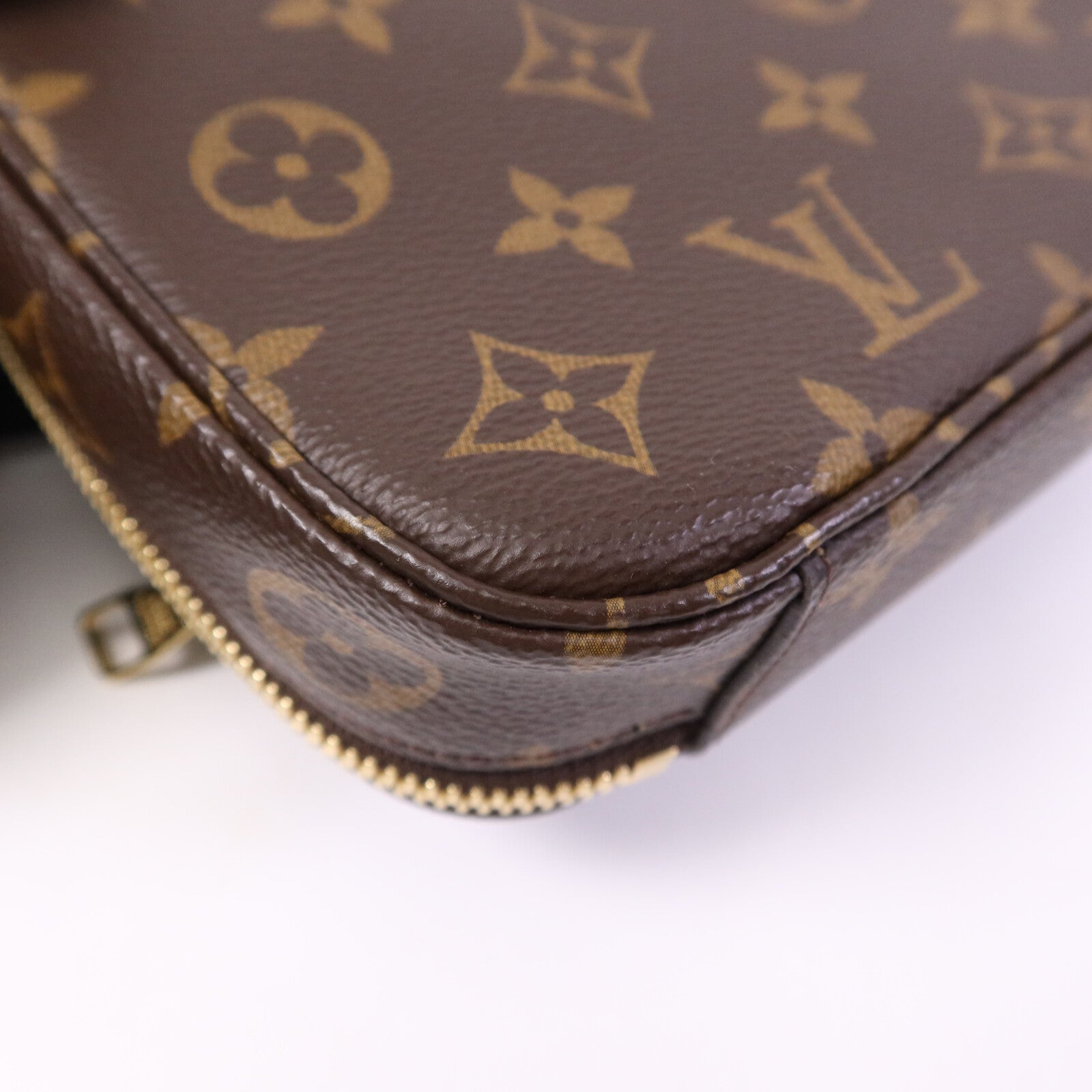 LOUIS VUITTON Monogram Utility金扣手挽肩背兩用袋棕色