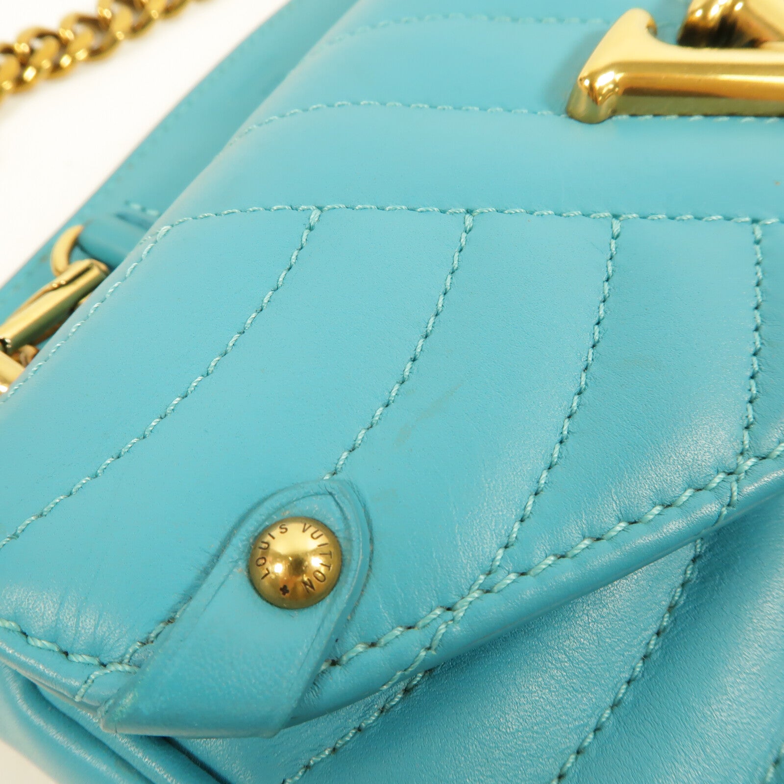 LOUIS VUITTON 牛皮皮革New Wave Chain Bag PM鏈帶手挽肩背兩用袋