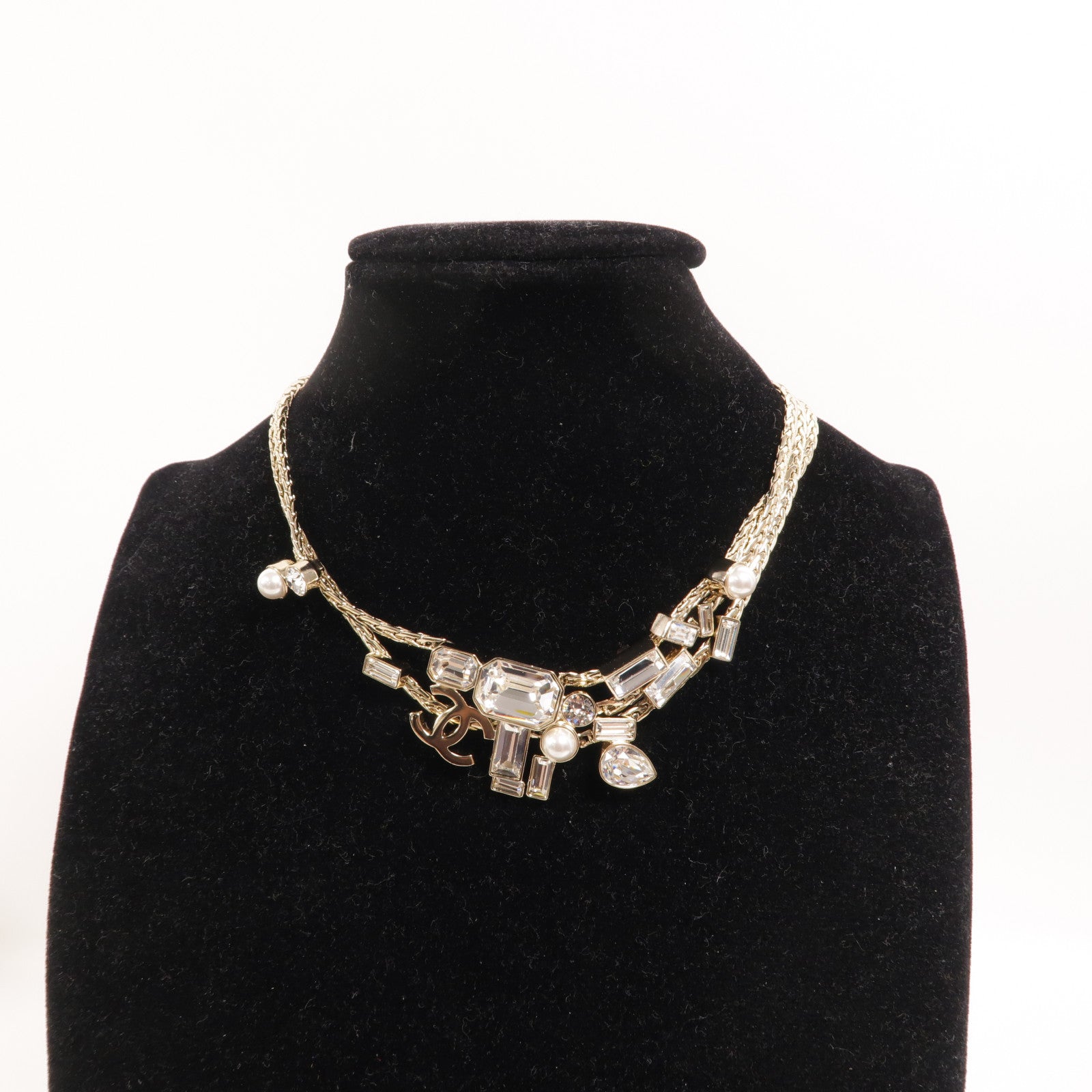 CHANEL 金屬/PVC Coco Mark Ribbon Choker項鍊