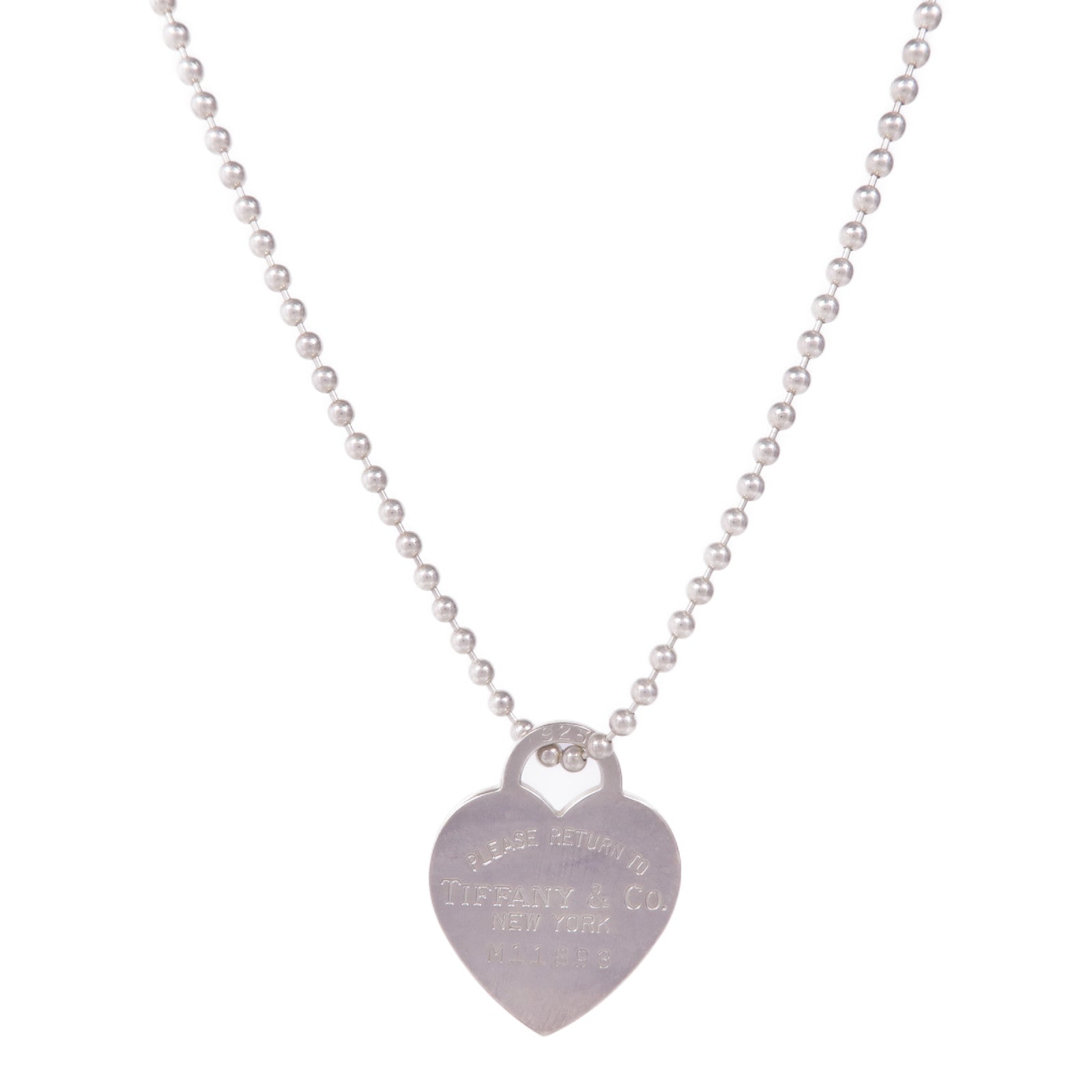 TIFFANY＆CO 925純銀Return to Tiffany Heart Tag Necklace項鍊