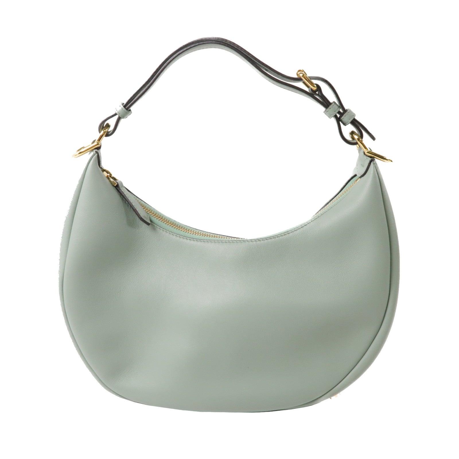 FENDI 牛皮皮革Shoulder Bag金扣肩背袋綠色