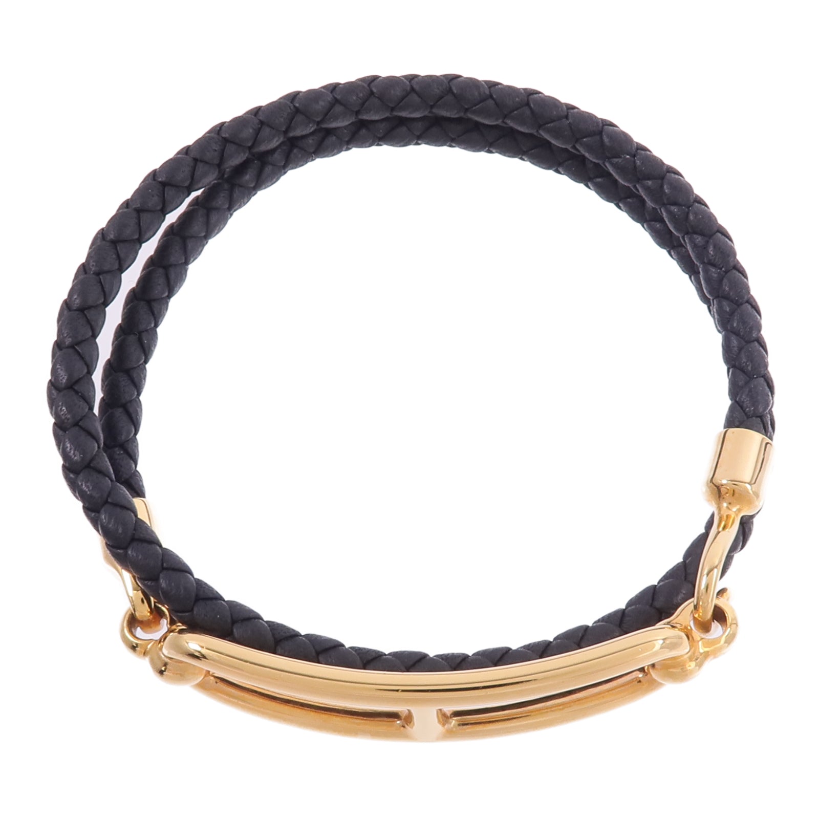 HERMES Swift皮革Roulis Double Tour Bracelet手帶Noir
