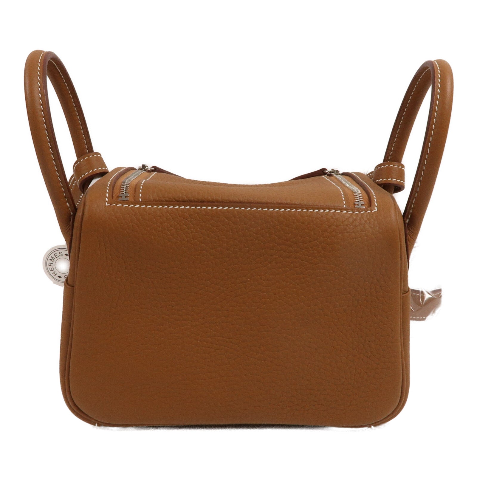 HERMES Clemence皮革Mini Lindy手挽肩背兩用袋Gold