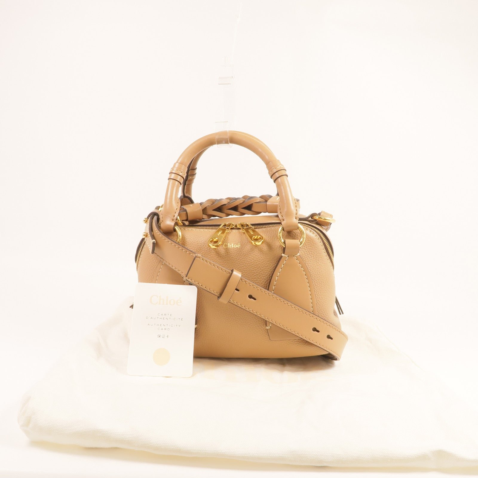 Chloe 牛皮皮革Small Daria Bag金扣手挽肩背兩用袋