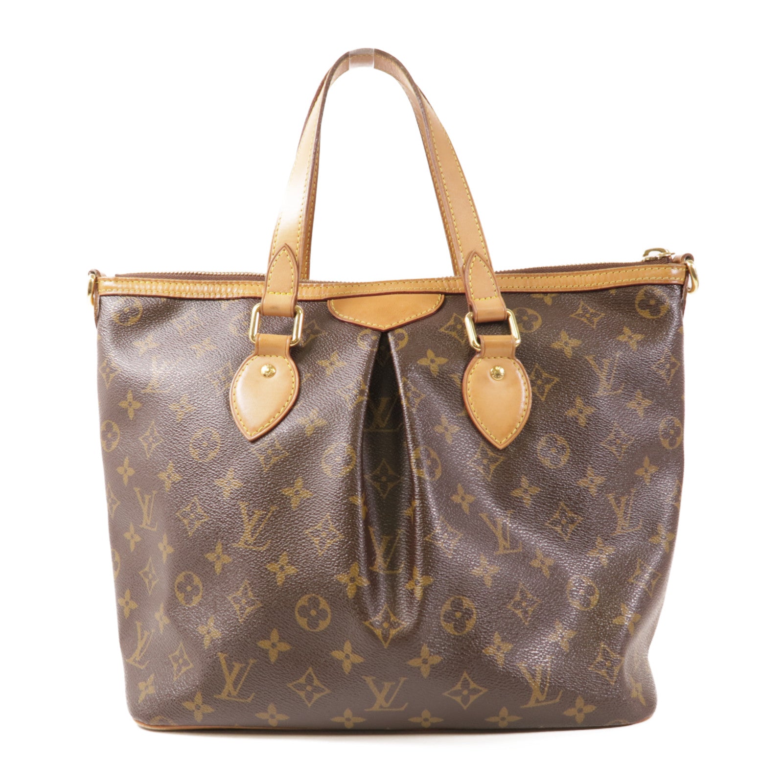 LOUIS VUITTON LV GHW Palermo PM 2 Way Shoulder Bag M40145 Monogram Brown