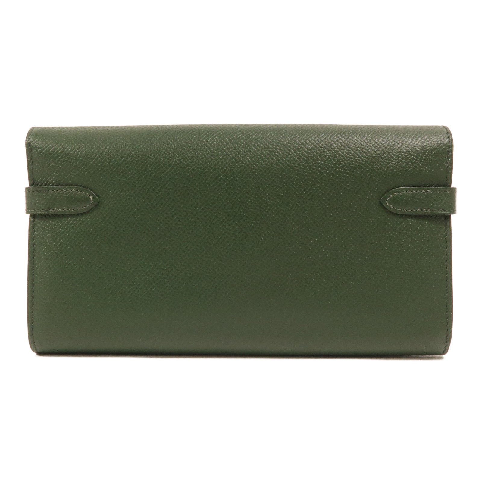 HERMES Epsom皮革Kelly Wallet長錢包Vert Anglais