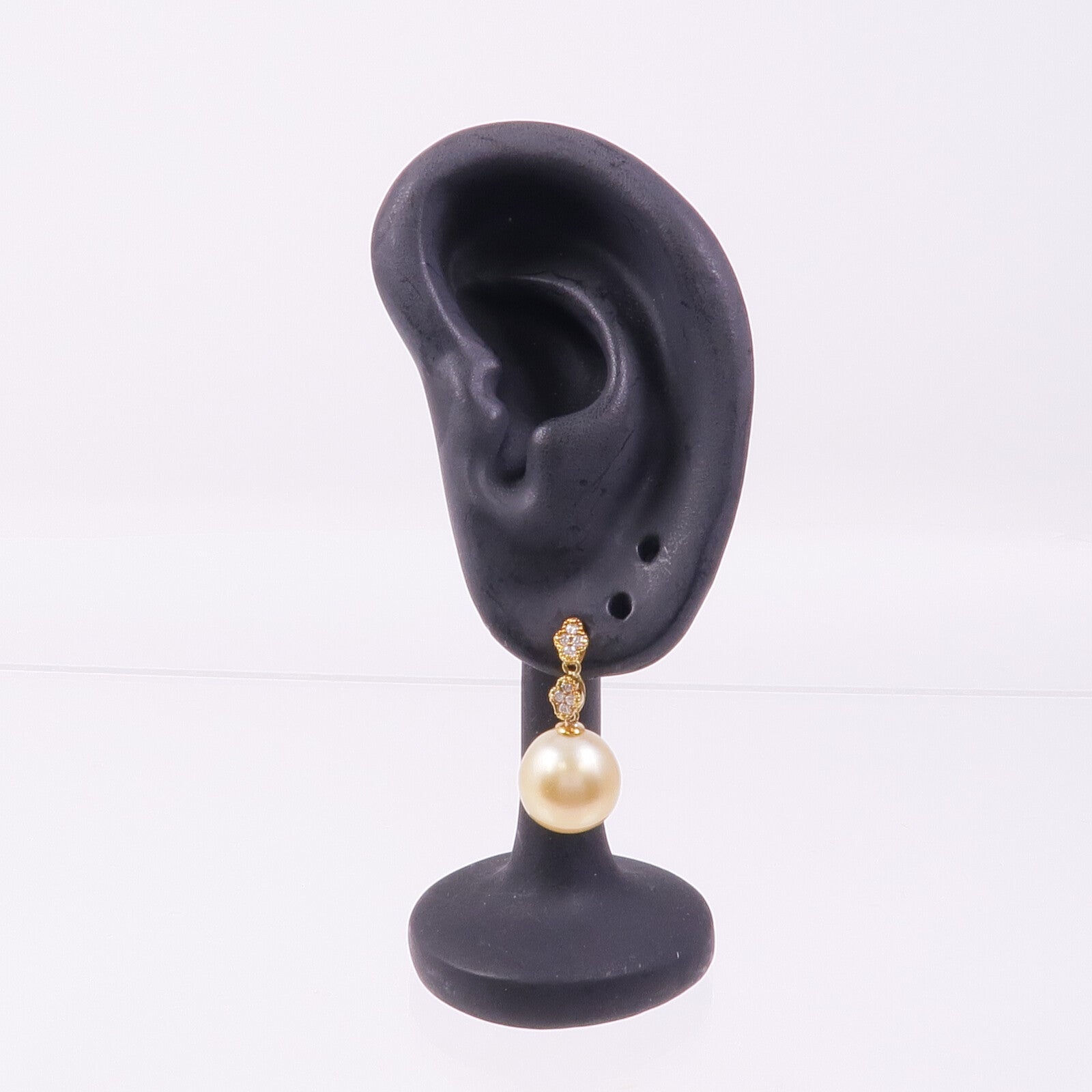 JEWELRY 18K黃金Pearl Diamond Earrings珍珠/鑽石耳環