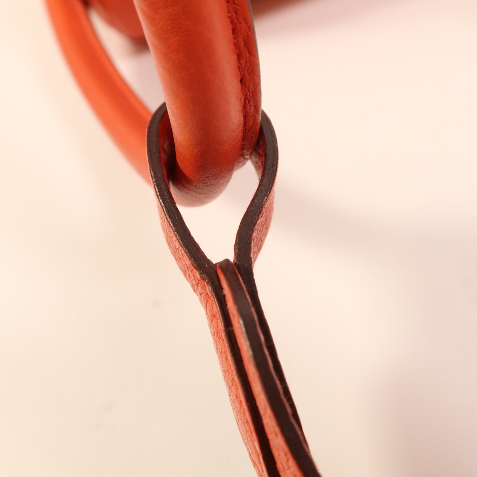 HERMES Clemence皮革Lindy 30銀扣手挽肩背兩用袋Rouge Pivoine