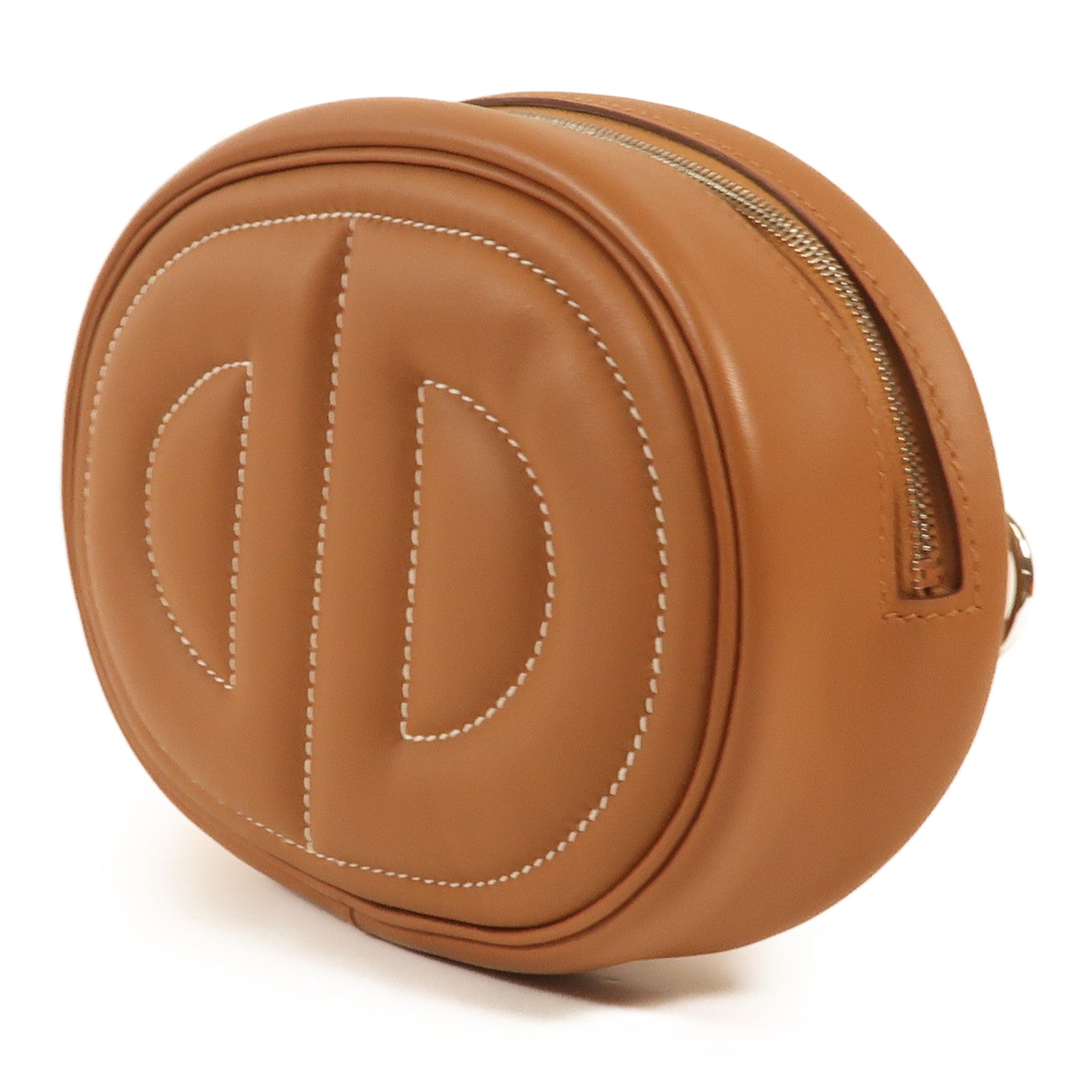 HERMES Swift皮革In The Loop Belt Bag銀扣肩背袋Gold